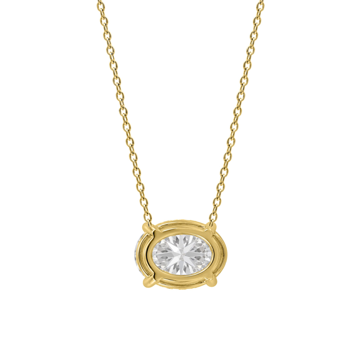 1-6 ctw Oval Solitaire Pendant Necklace
