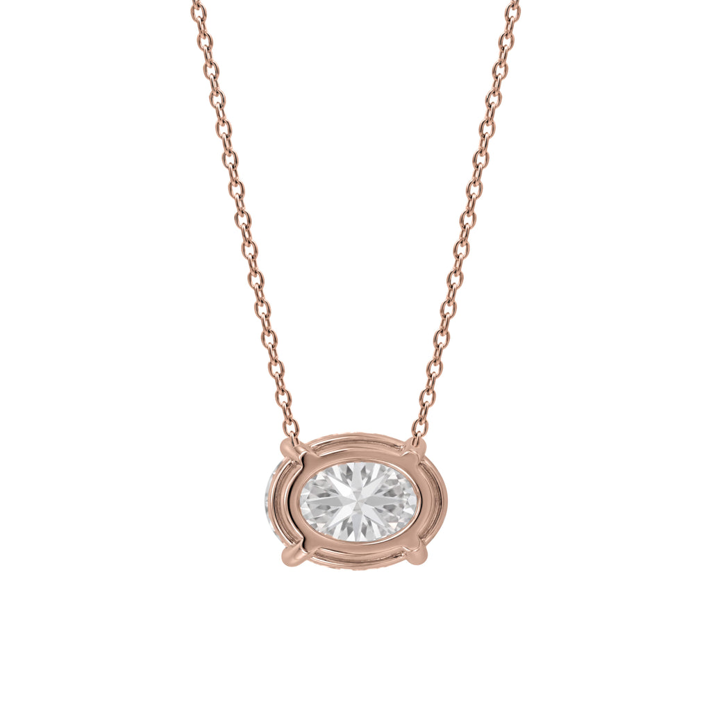 1-6 ctw Oval Solitaire Pendant Necklace