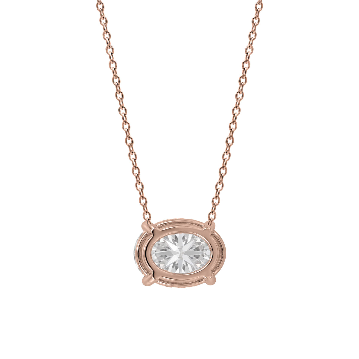 1-6 ctw Oval Solitaire Pendant Necklace
