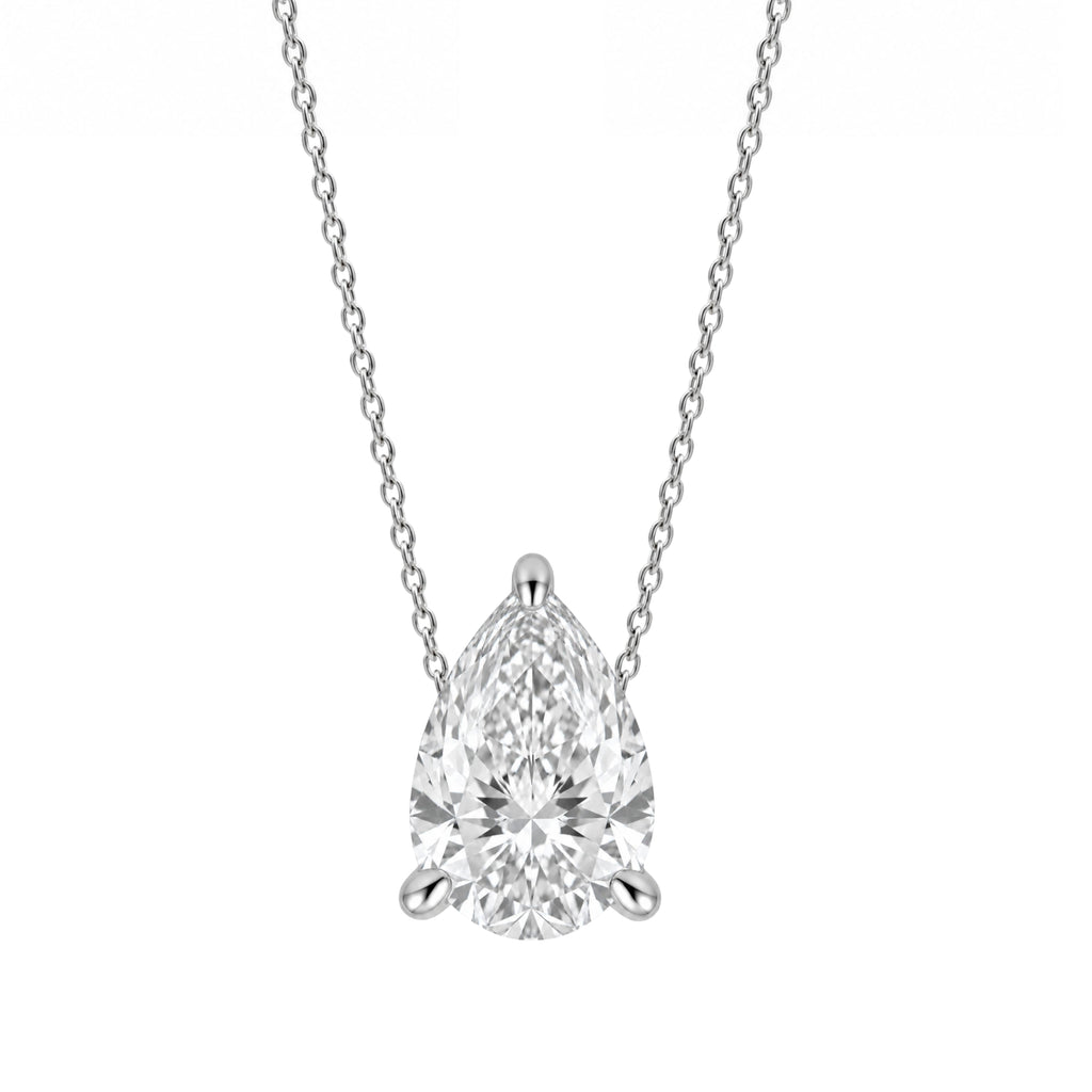 1-6 ctw Pear Solitaire Pendant Necklace