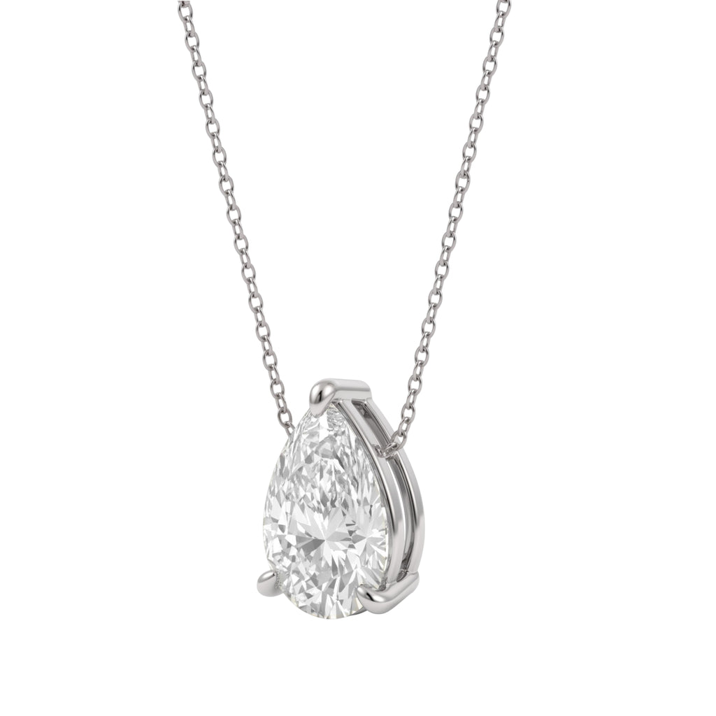1-6 ctw Pear Solitaire Pendant Necklace