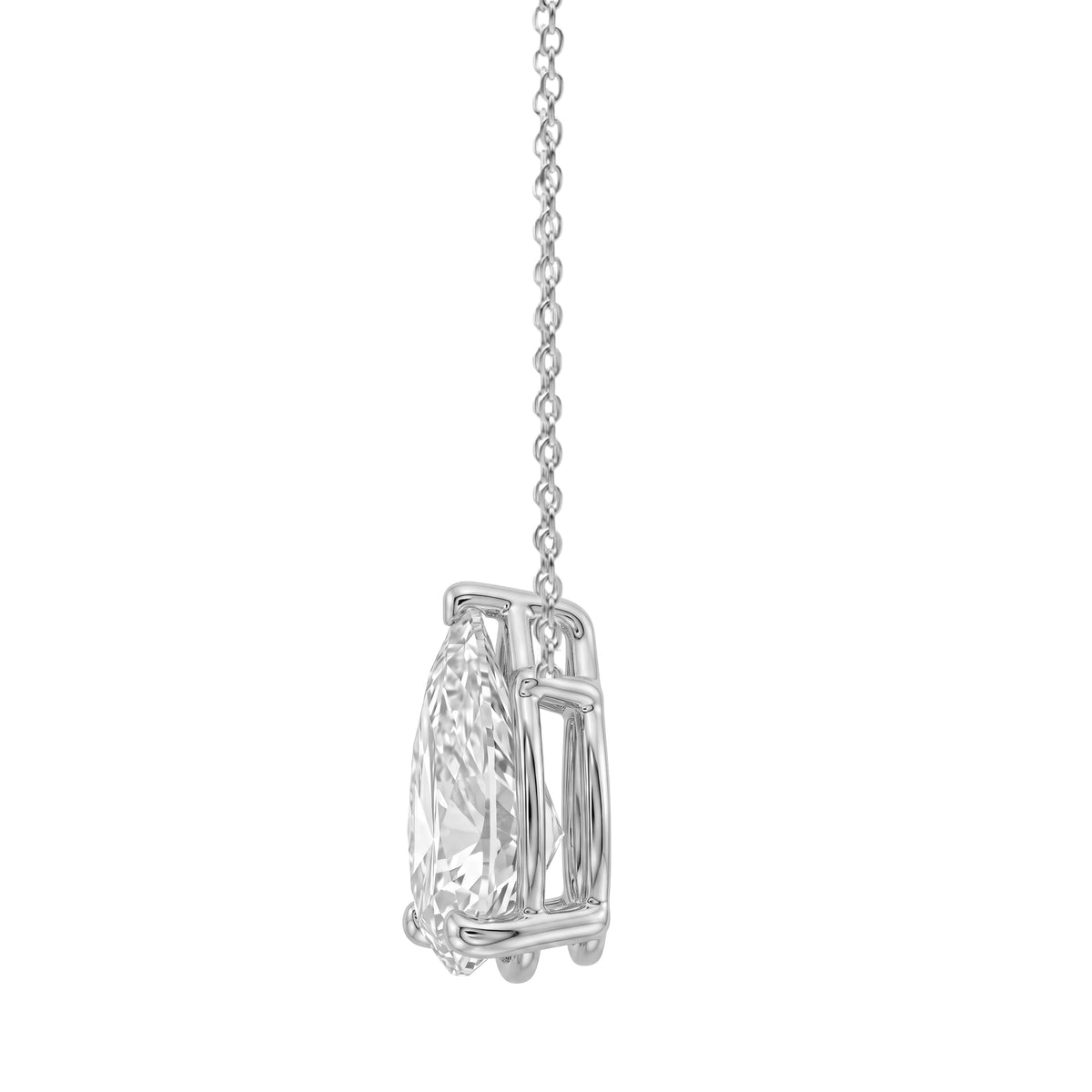 1-6 ctw Pear Solitaire Pendant Necklace