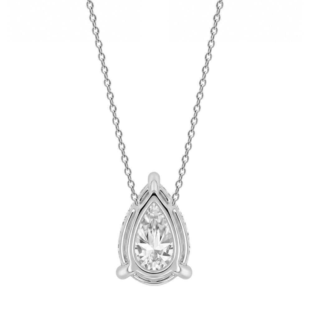 1-6 ctw Pear Solitaire Pendant Necklace