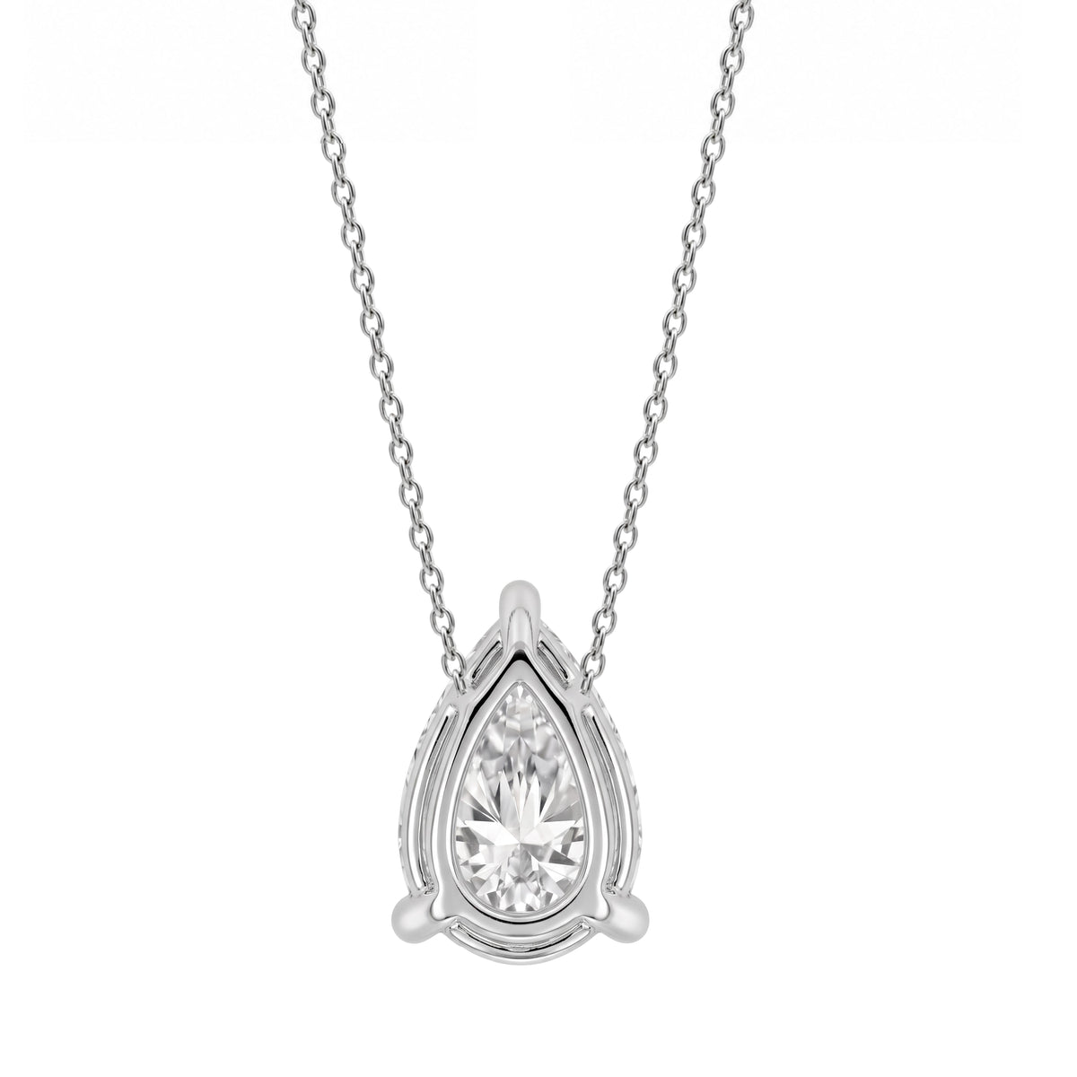 1-6 ctw Pear Solitaire Pendant Necklace