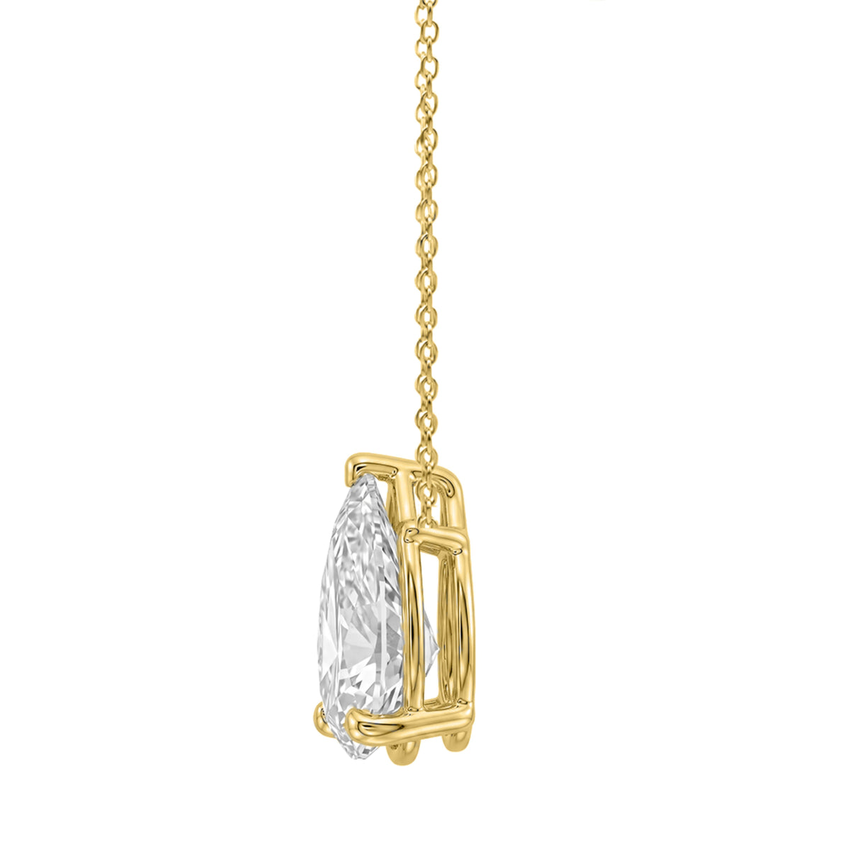 1-6 ctw Pear Solitaire Pendant Necklace