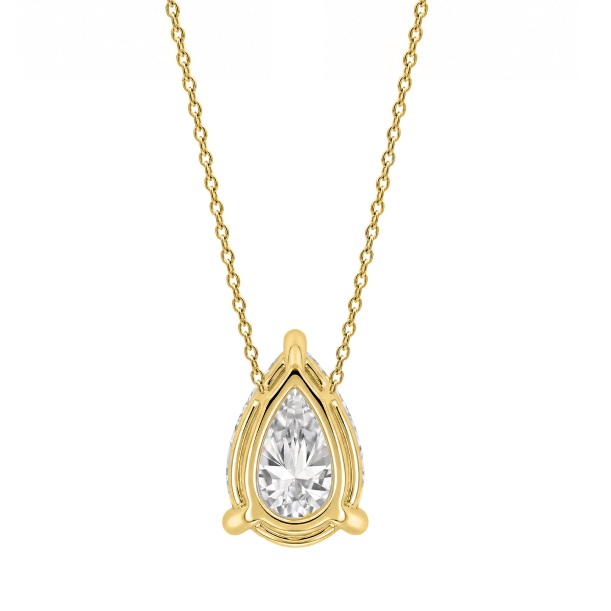 1-6 ctw Pear Solitaire Pendant Necklace