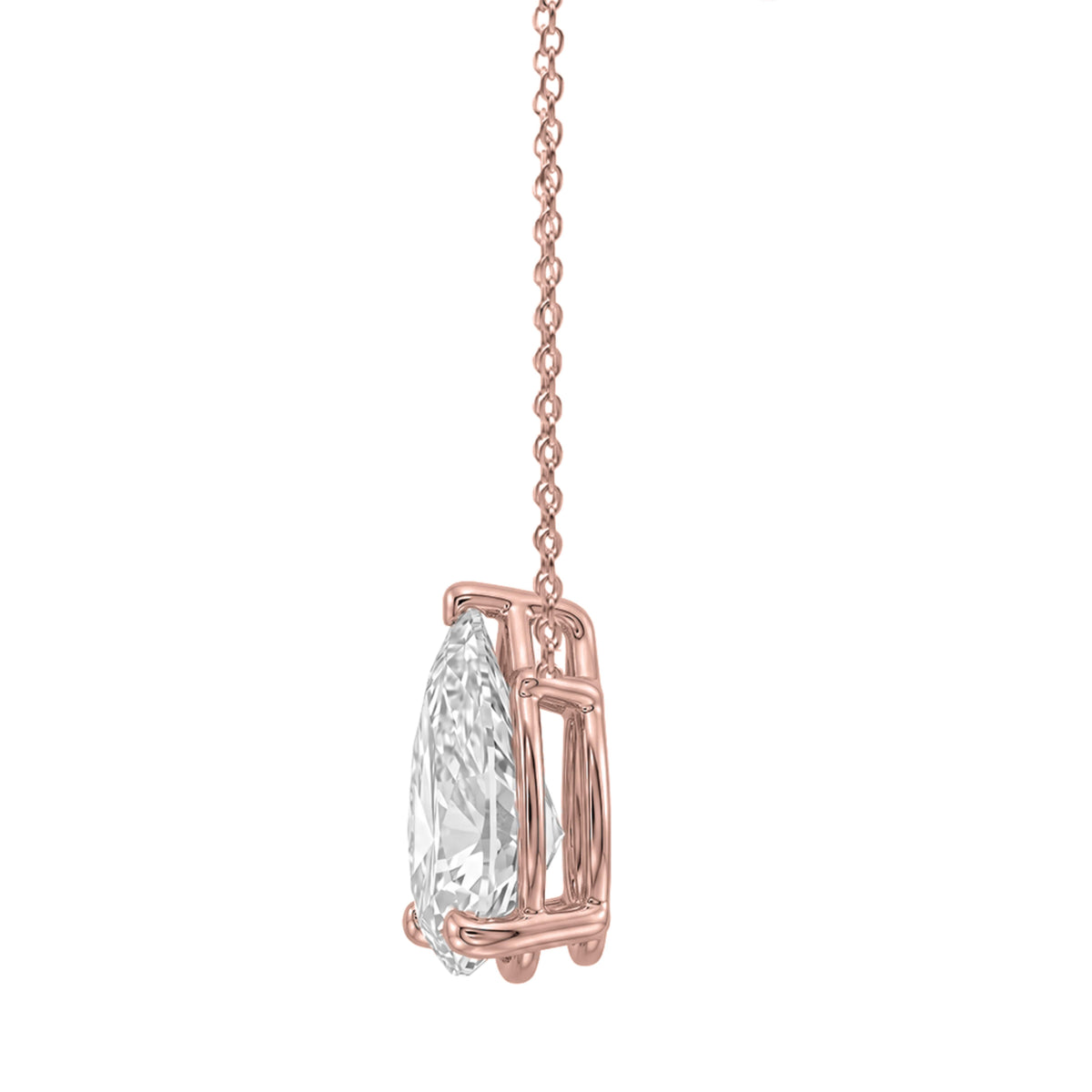 1-6 ctw Pear Solitaire Pendant Necklace