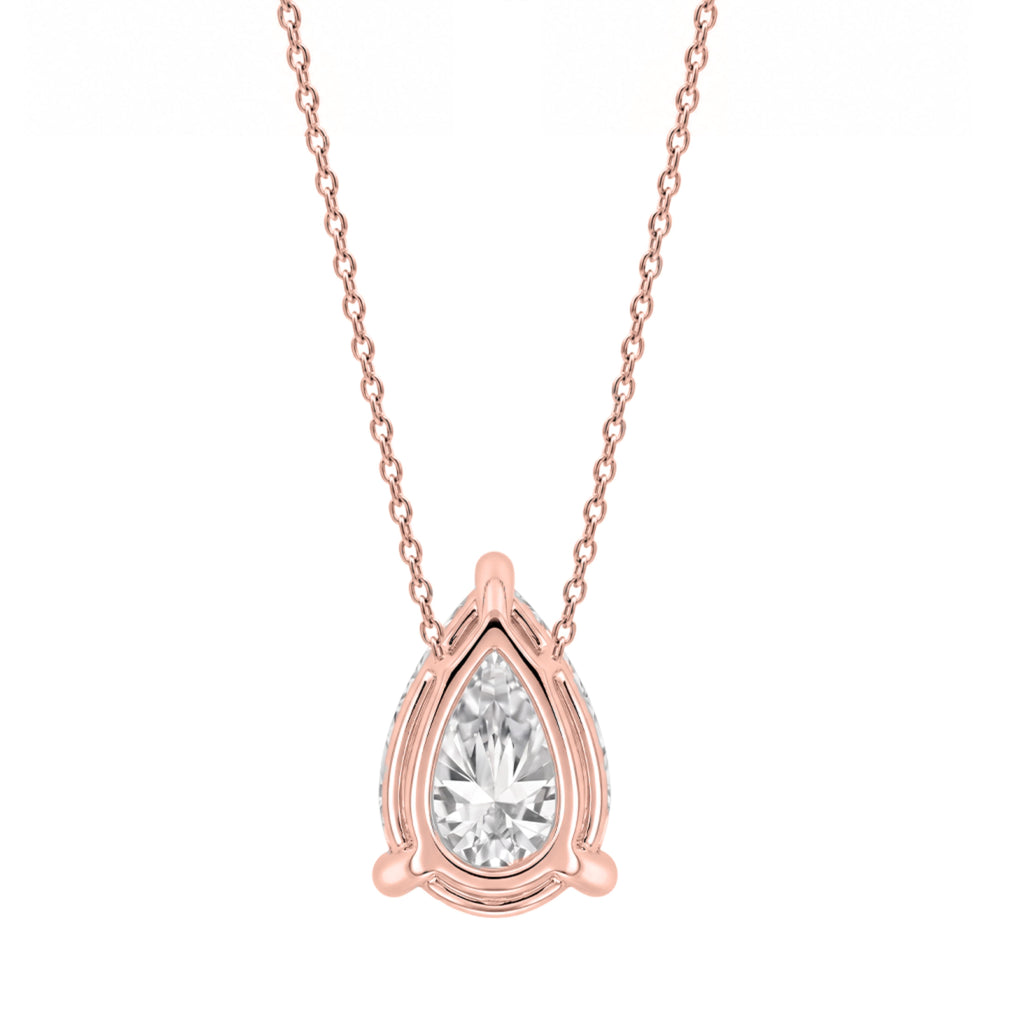 1-6 ctw Pear Solitaire Pendant Necklace