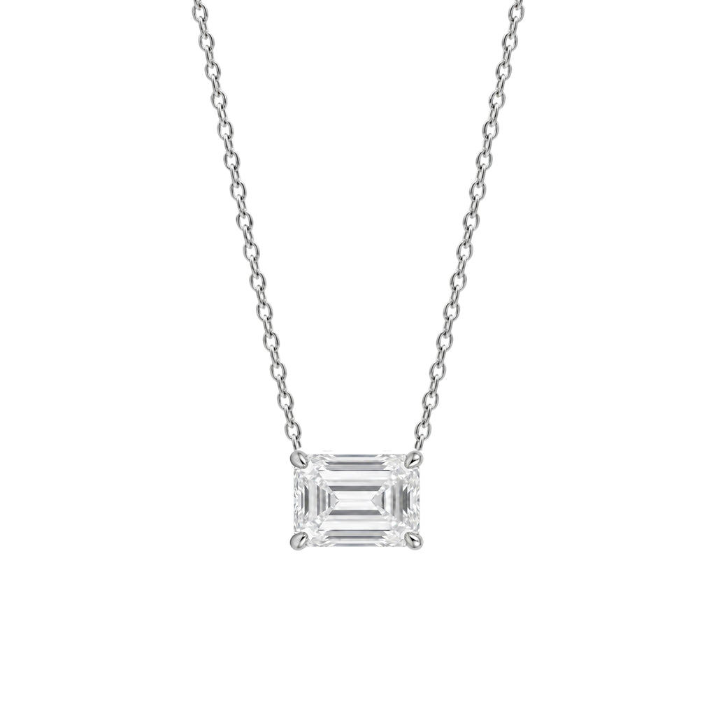 1-6 ctw Emerald Solitaire Pendant Necklace
