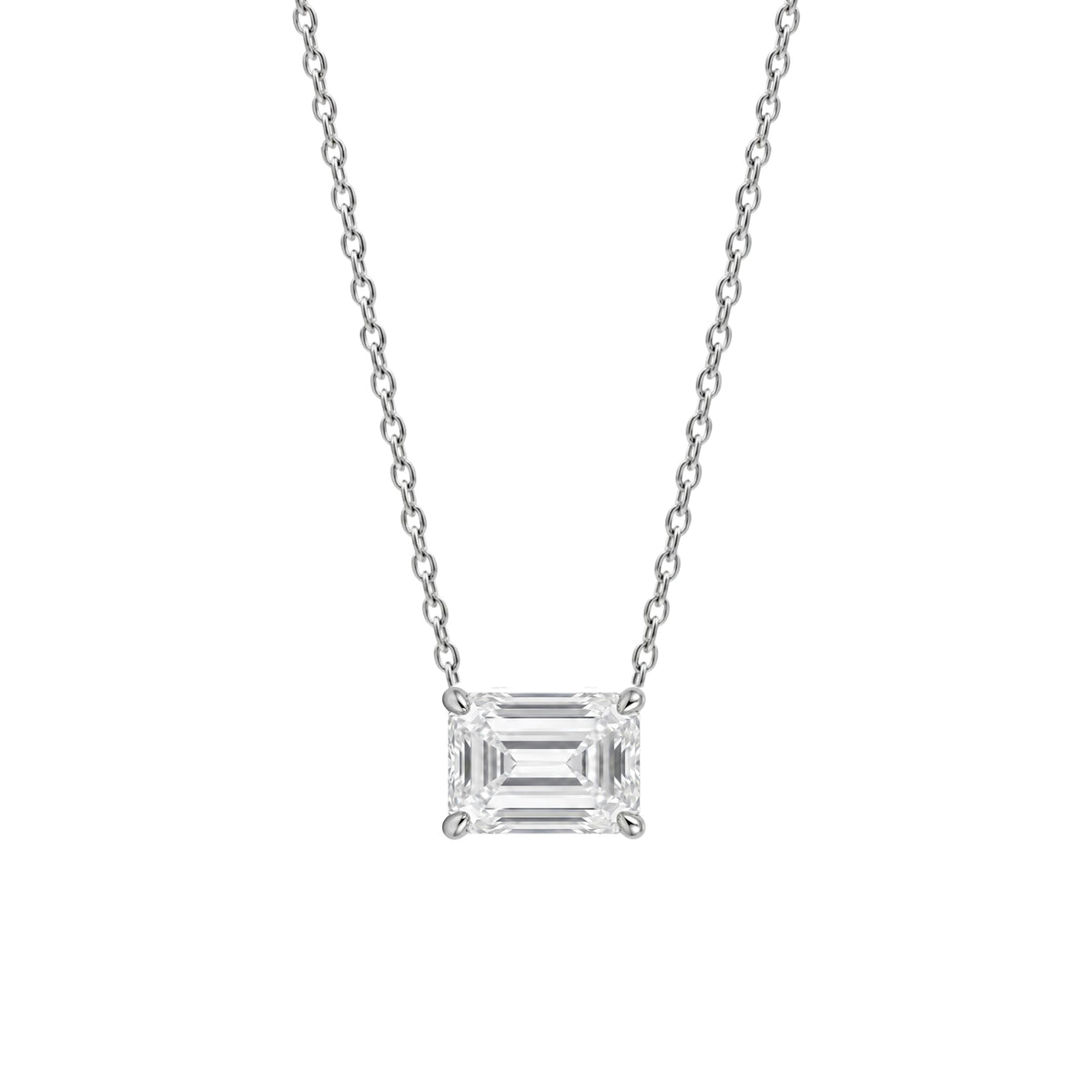 1-6 ctw Emerald Solitaire Pendant Necklace