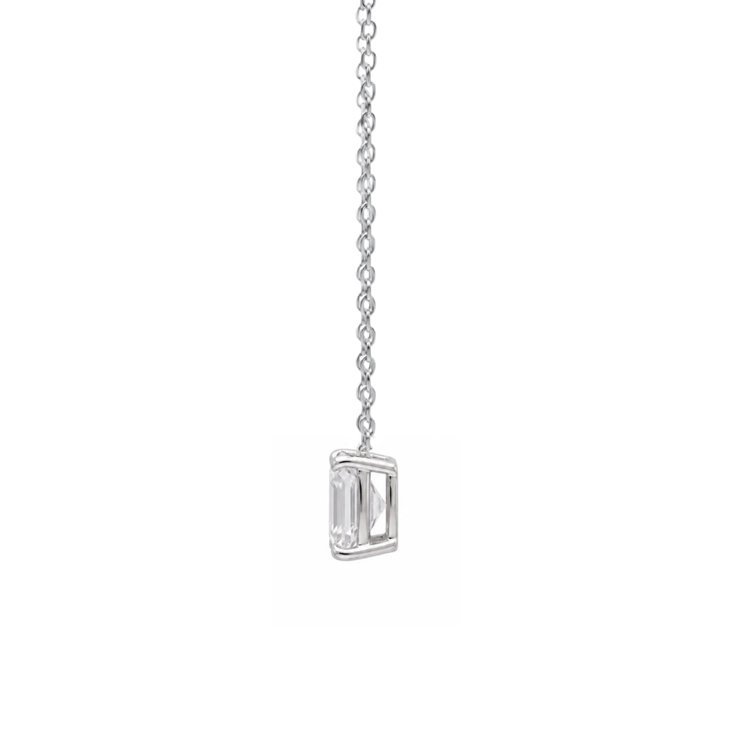 1-6 ctw Emerald Solitaire Pendant Necklace