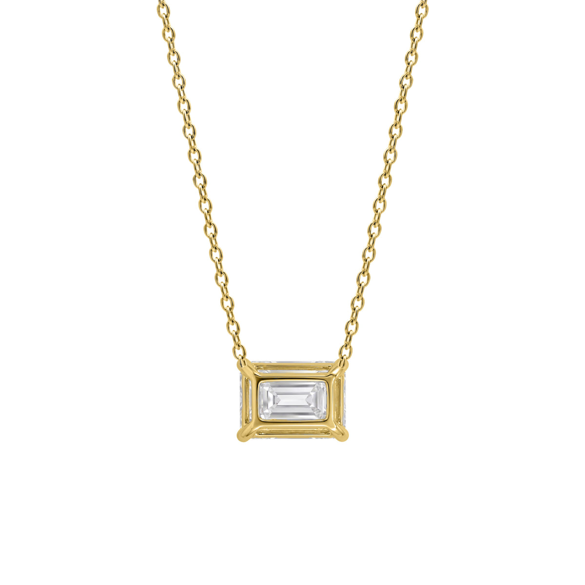 1-6 ctw Emerald Solitaire Pendant Necklace