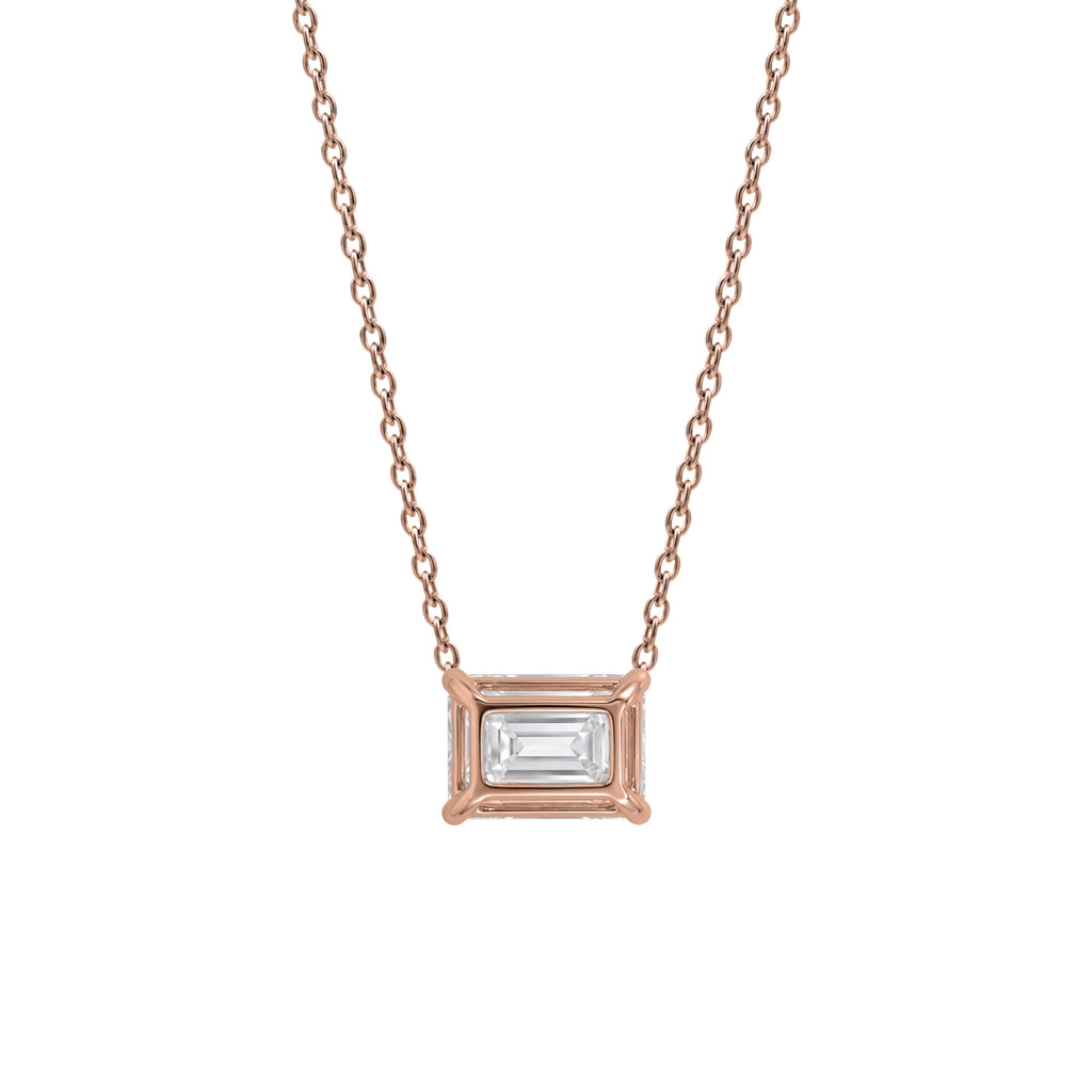 1-6 ctw Emerald Solitaire Pendant Necklace