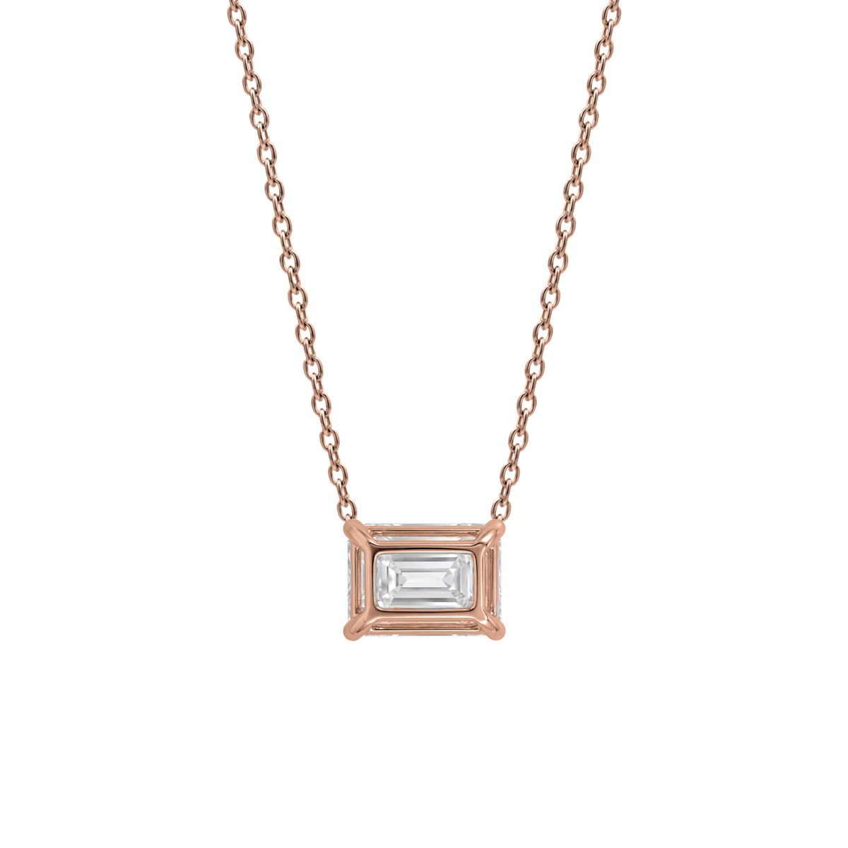 1-6 ctw Emerald Solitaire Pendant Necklace