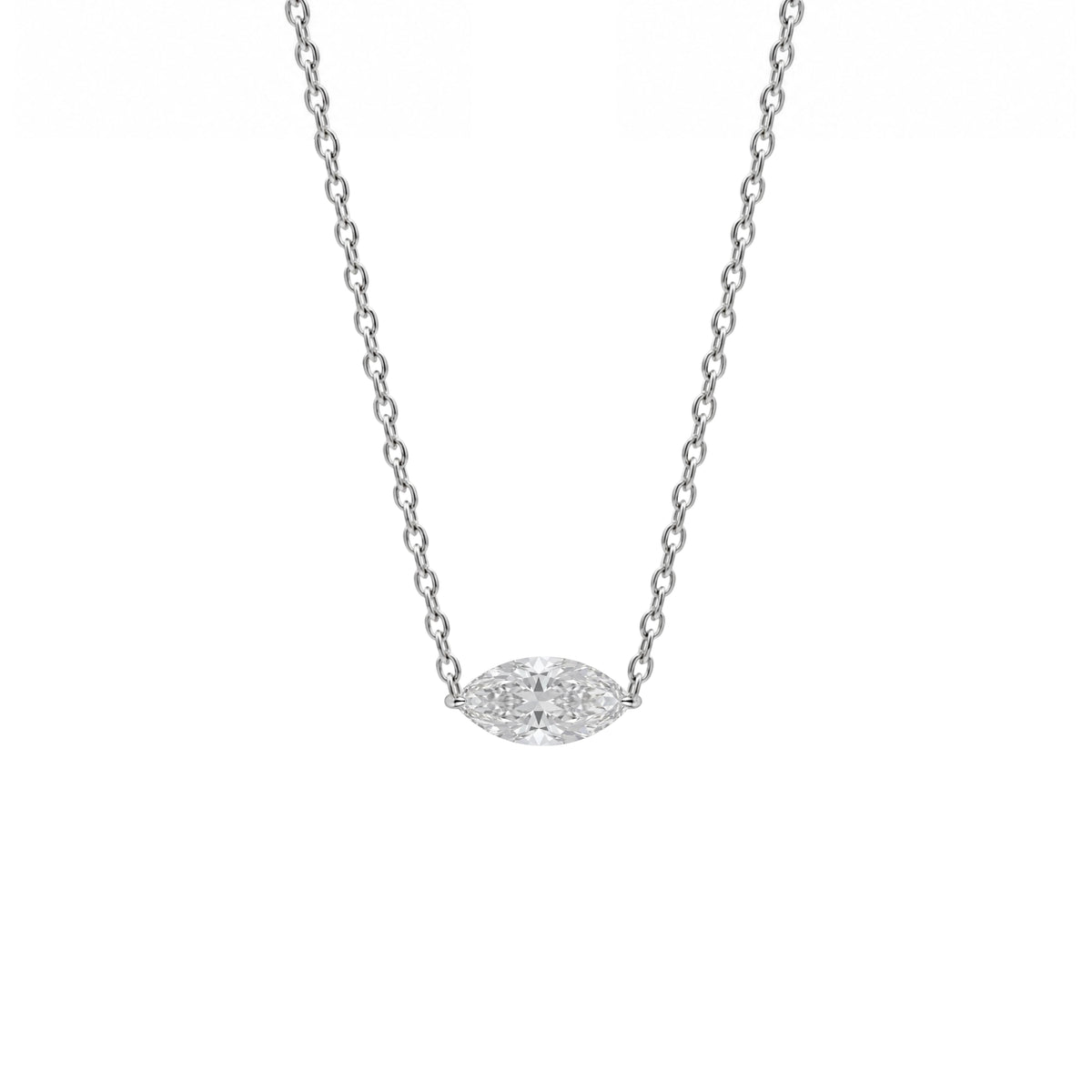1-6 ctw Marquise Solitaire Pendant Necklace