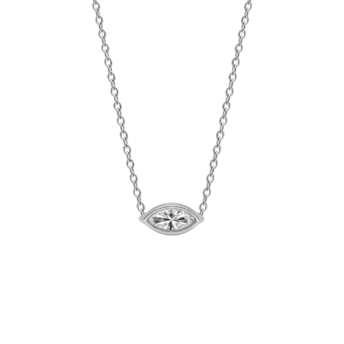 1-6 ctw Marquise Solitaire Pendant Necklace