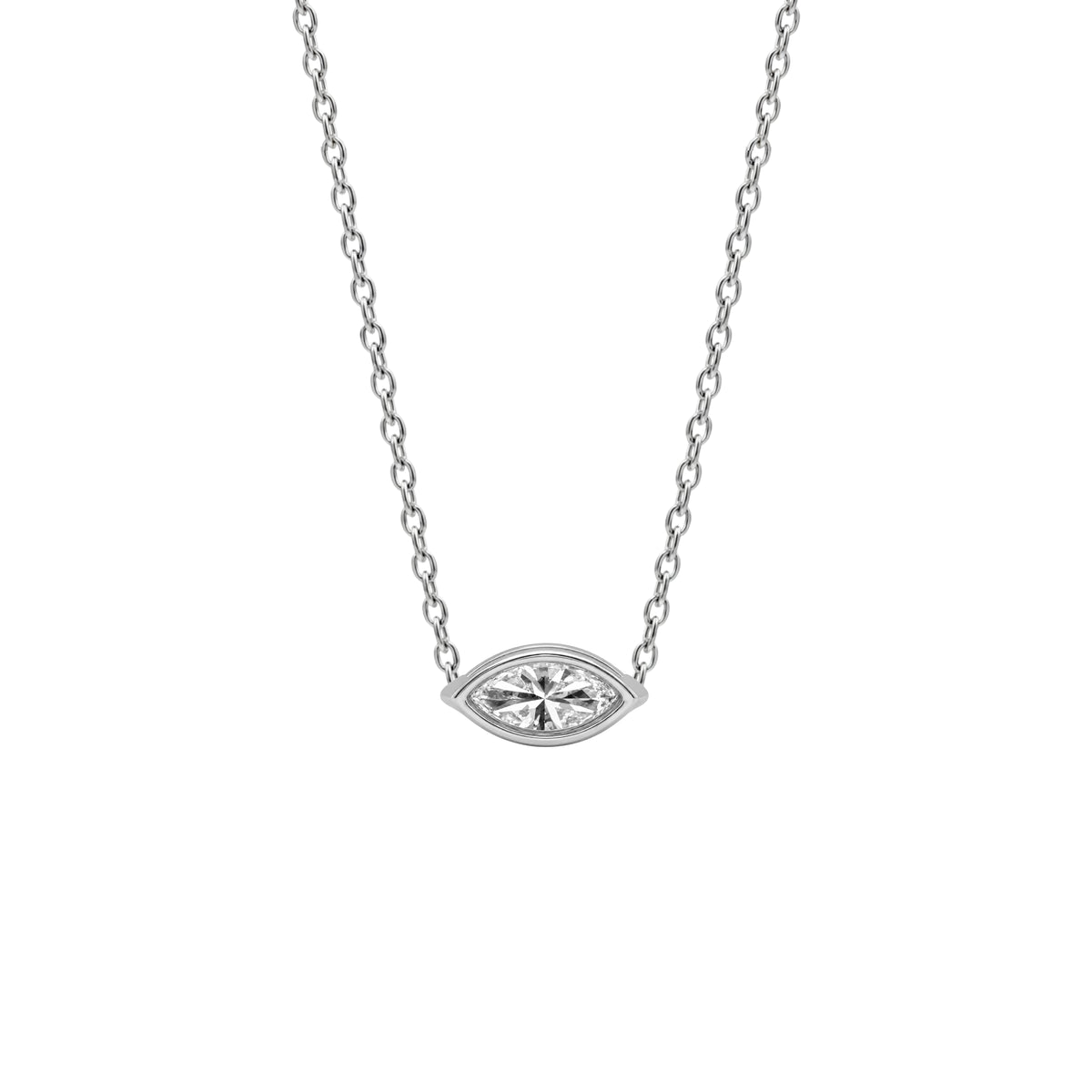 Marquise Solitaire Pendant Necklace
