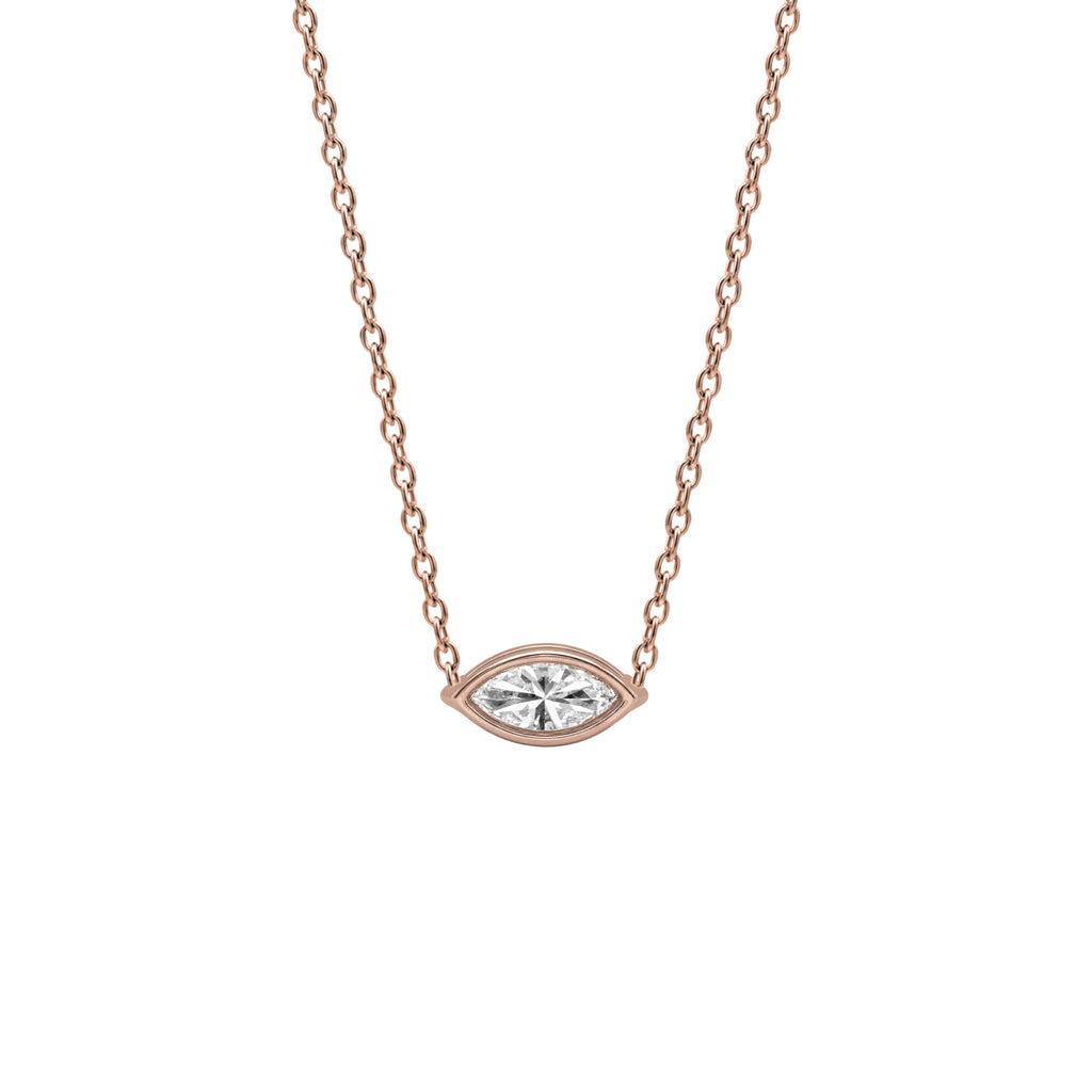 1-6 ctw Marquise Solitaire Pendant Necklace