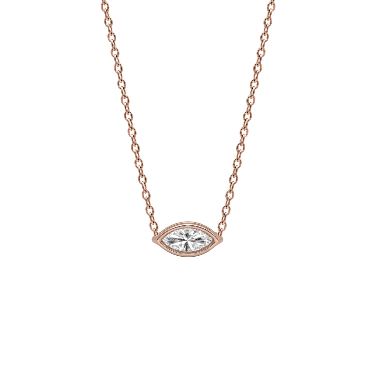 1-6 ctw Marquise Solitaire Pendant Necklace