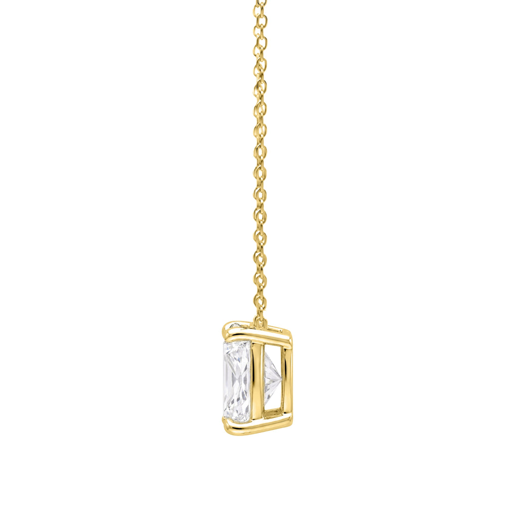 1-6 ctw Princess Solitaire Pendant Necklace