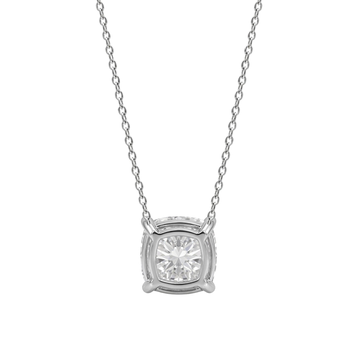 1-6 ctw Cushion Solitaire Pendant Necklace