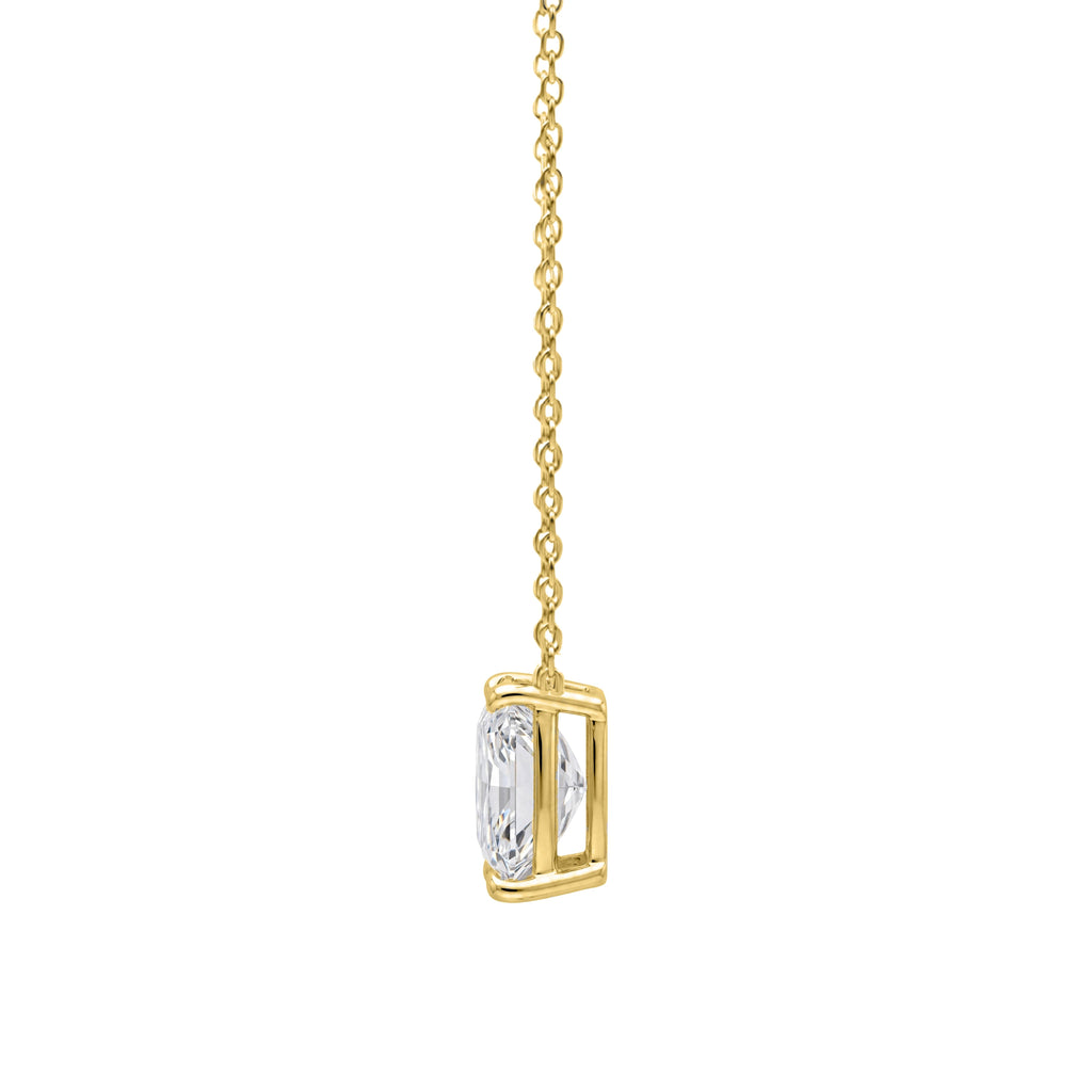 1-6 ctw Cushion Solitaire Pendant Necklace