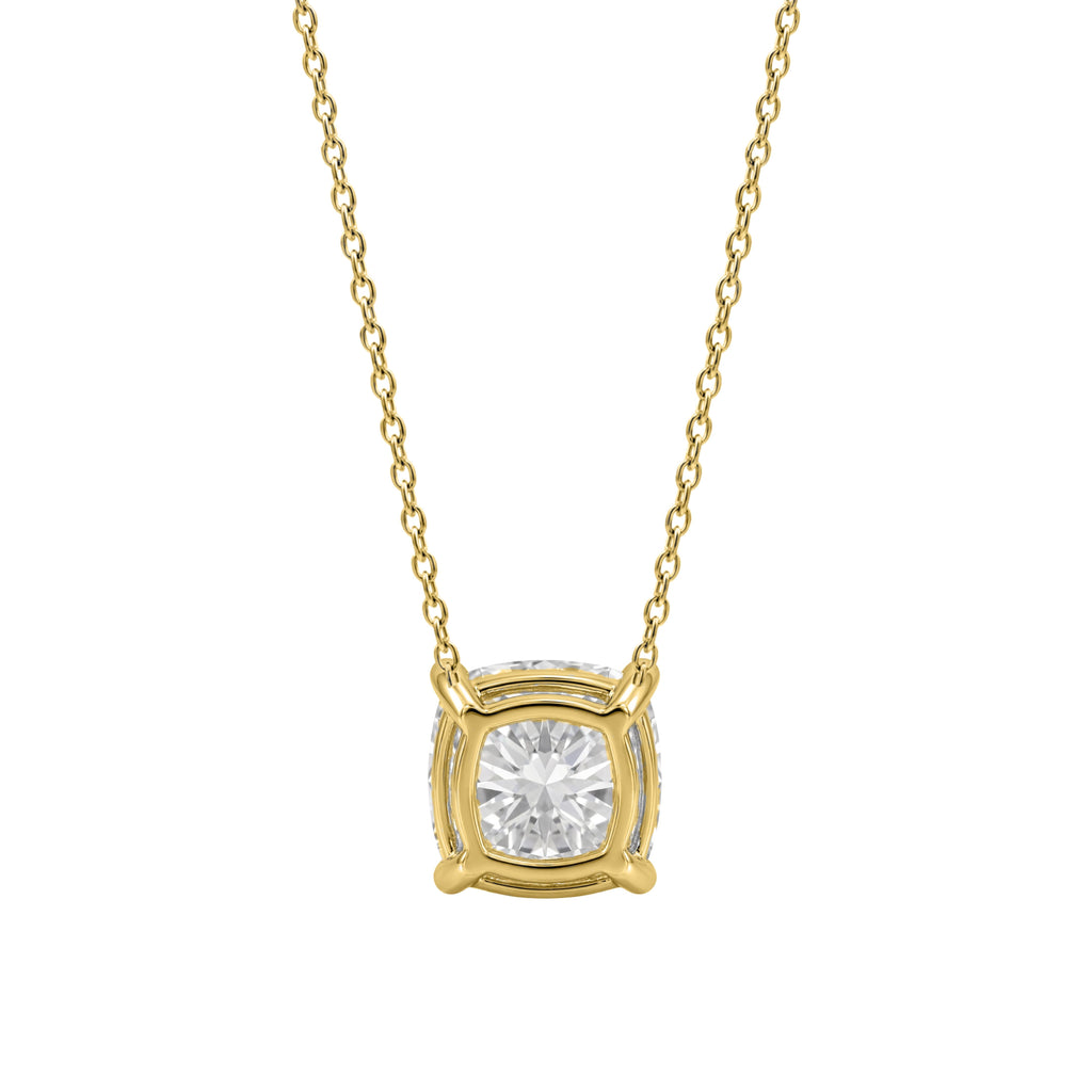 1-6 ctw Cushion Solitaire Pendant Necklace
