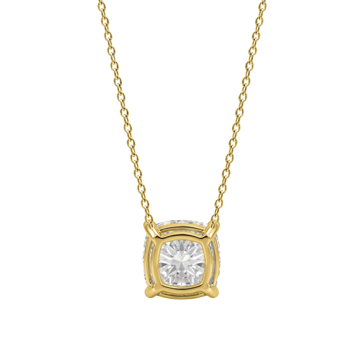 1-6 ctw Cushion Solitaire Pendant Necklace