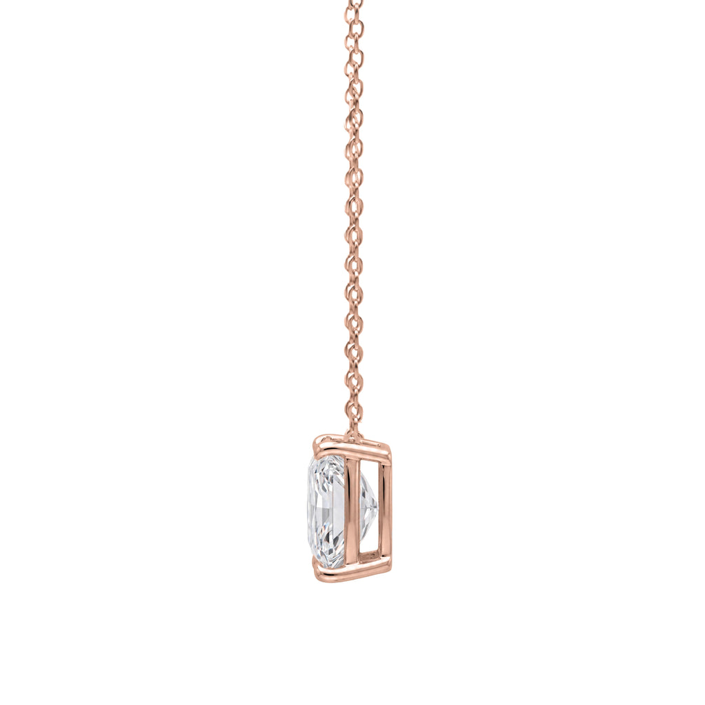 1-6 ctw Cushion Solitaire Pendant Necklace