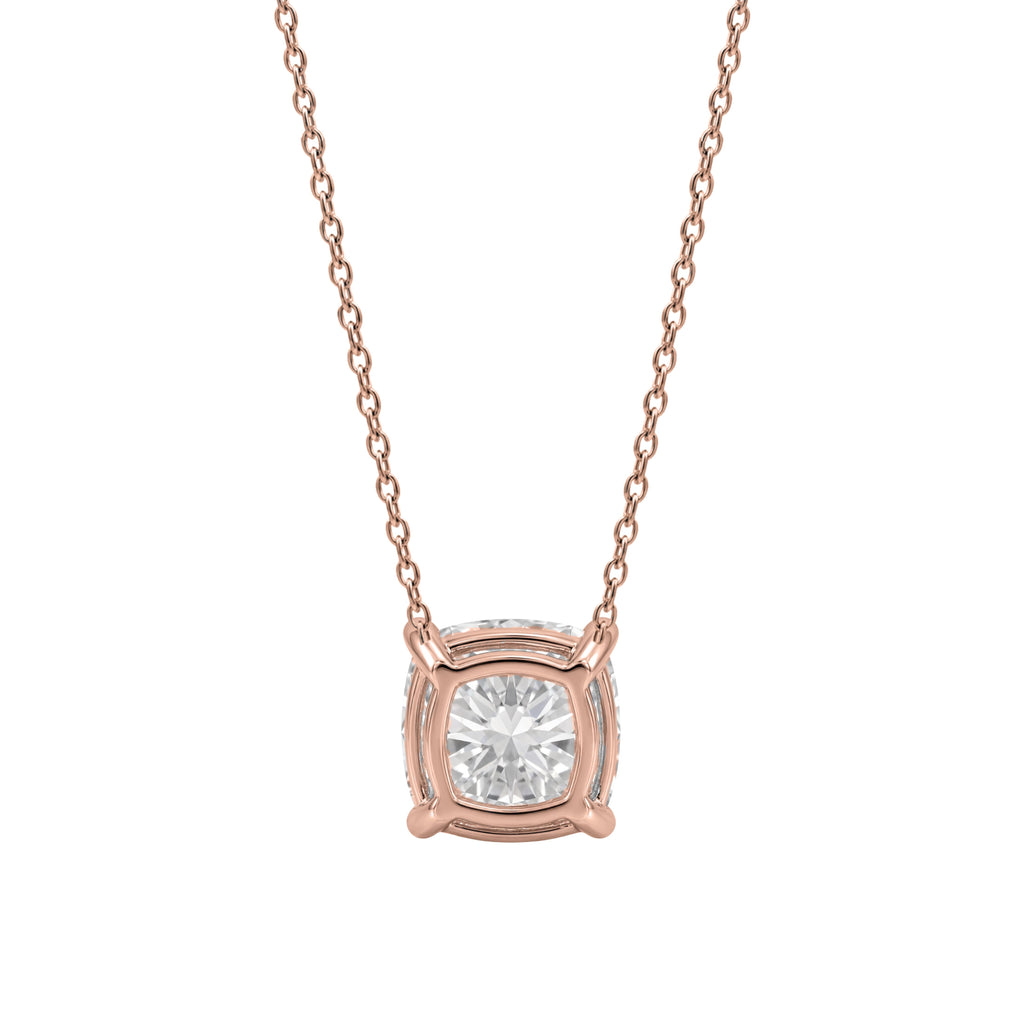 1-6 ctw Cushion Solitaire Pendant Necklace