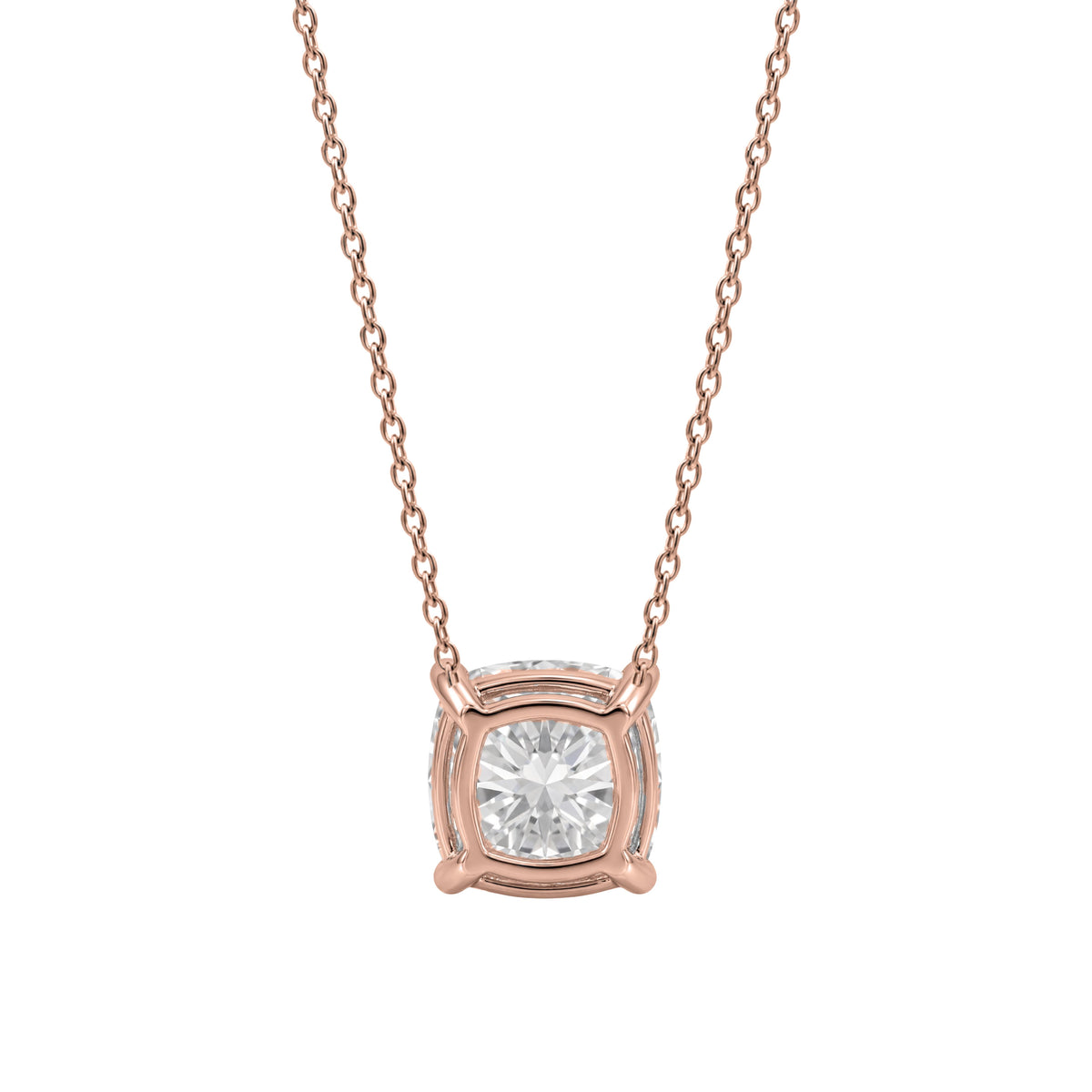 1-6 ctw Cushion Solitaire Pendant Necklace
