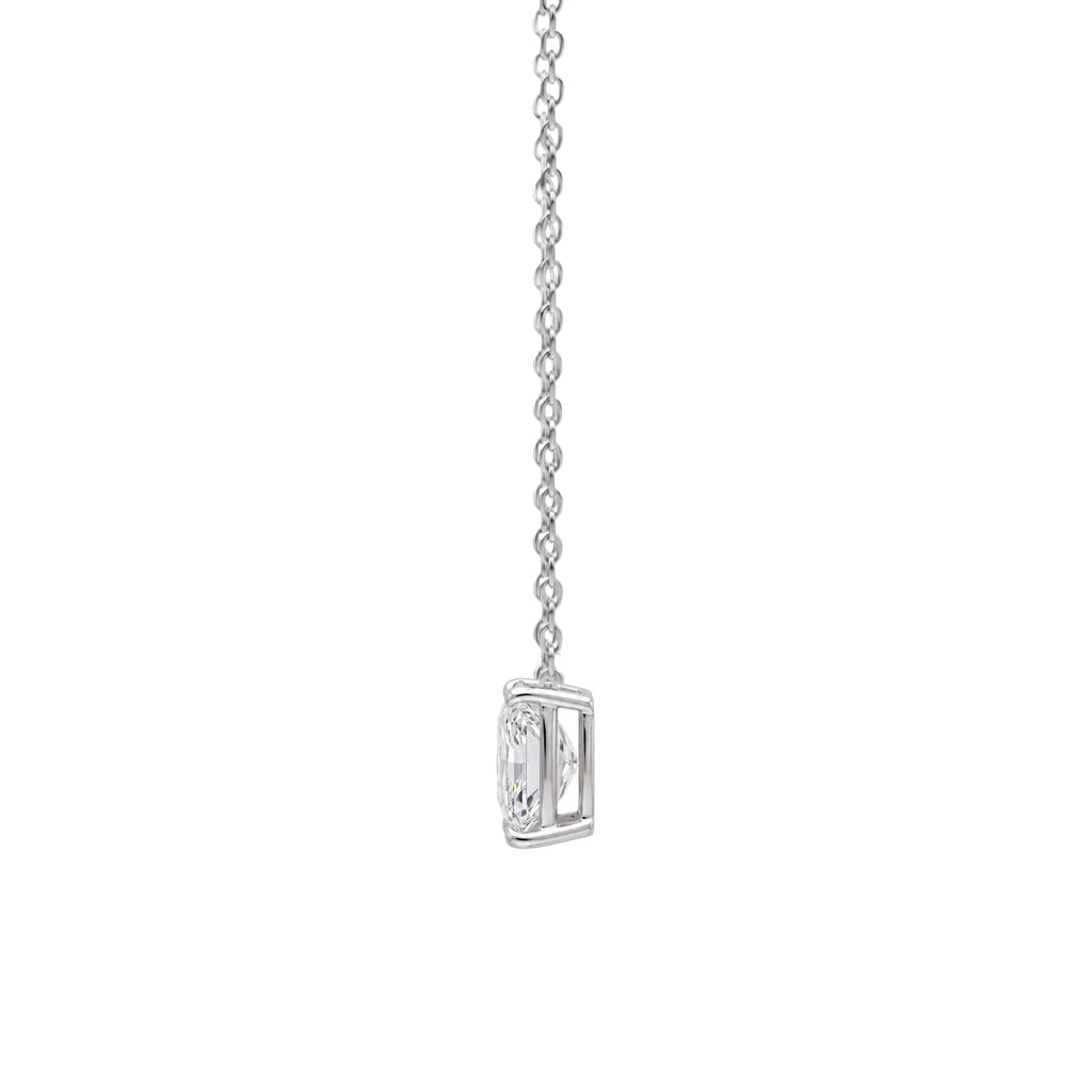 1-6 ctw Long Cushion Solitaire Pendant Necklace