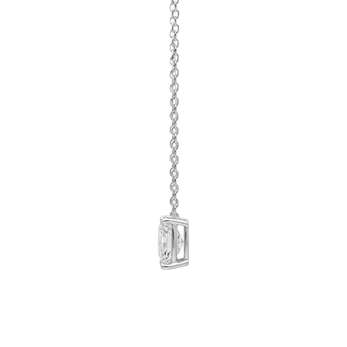 1-6 ctw Long Cushion Solitaire Pendant Necklace
