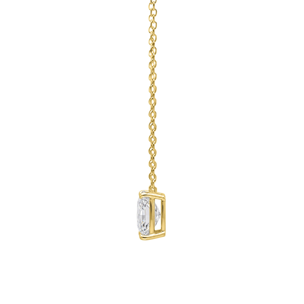 1-6 ctw Long Cushion Solitaire Pendant Necklace