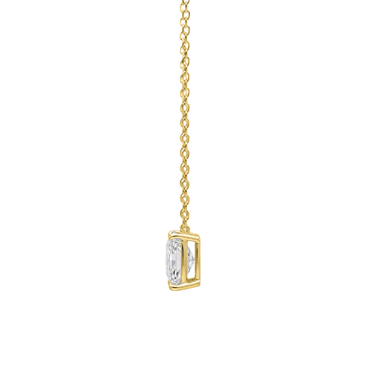 1-6 ctw Long Cushion Solitaire Pendant Necklace