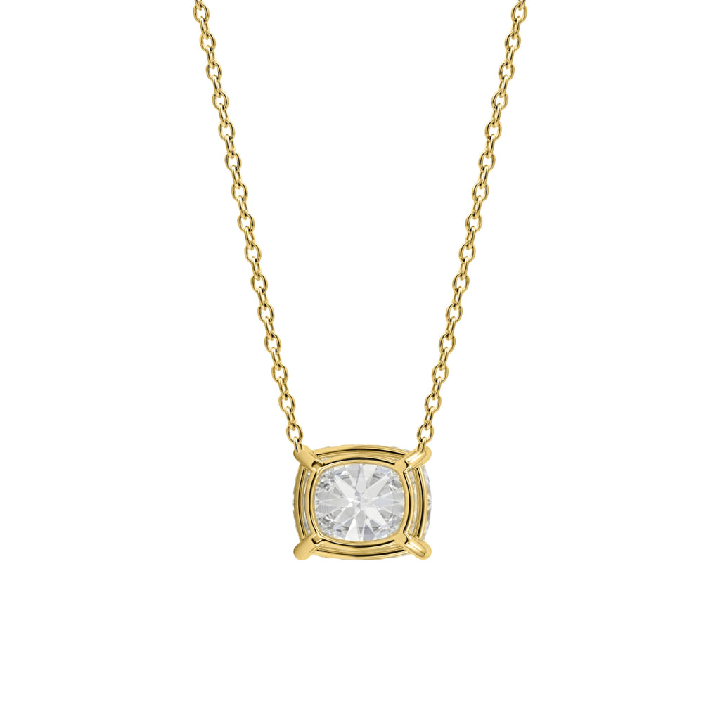 1-6 ctw Long Cushion Solitaire Pendant Necklace