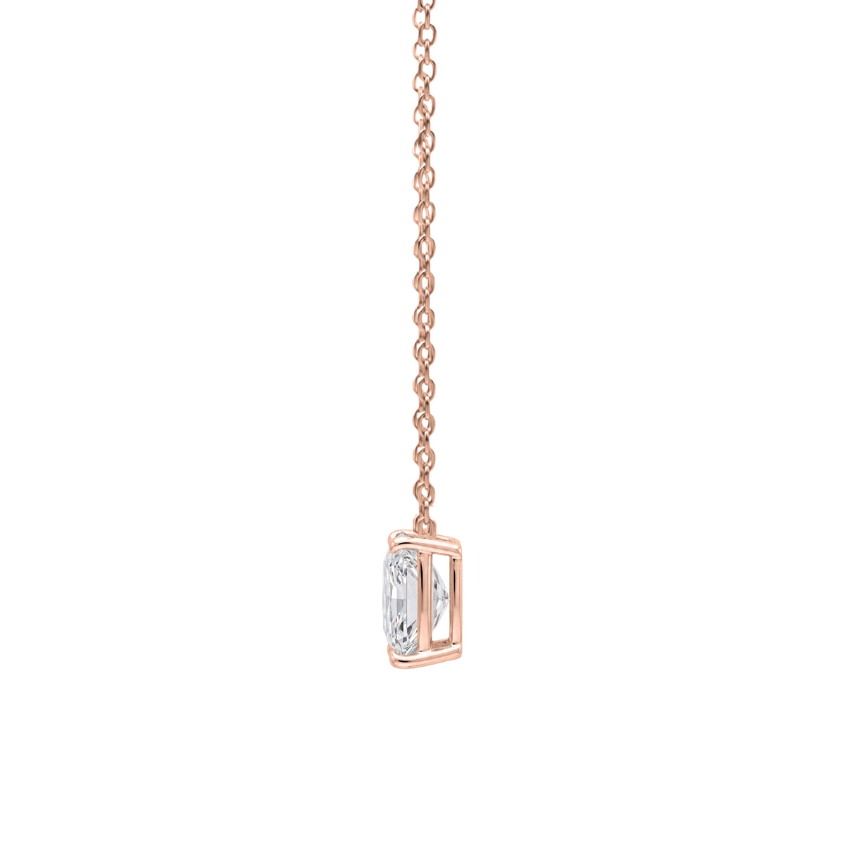 1-6 ctw Long Cushion Solitaire Pendant Necklace