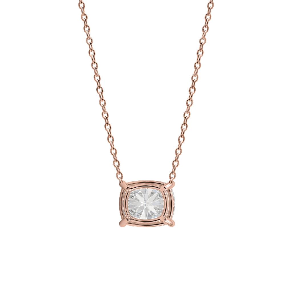 1-6 ctw Long Cushion Solitaire Pendant Necklace