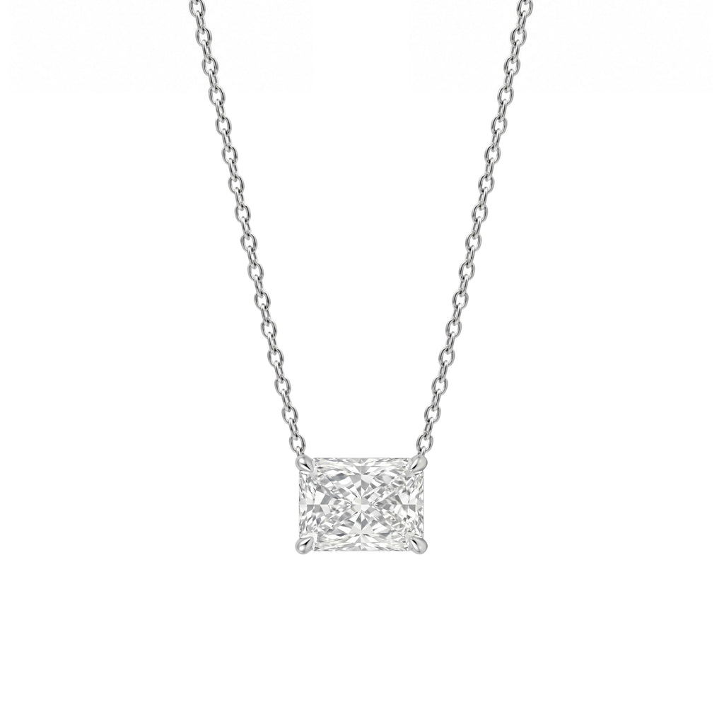 1-6 ctw Radiant Solitaire Pendant Necklace