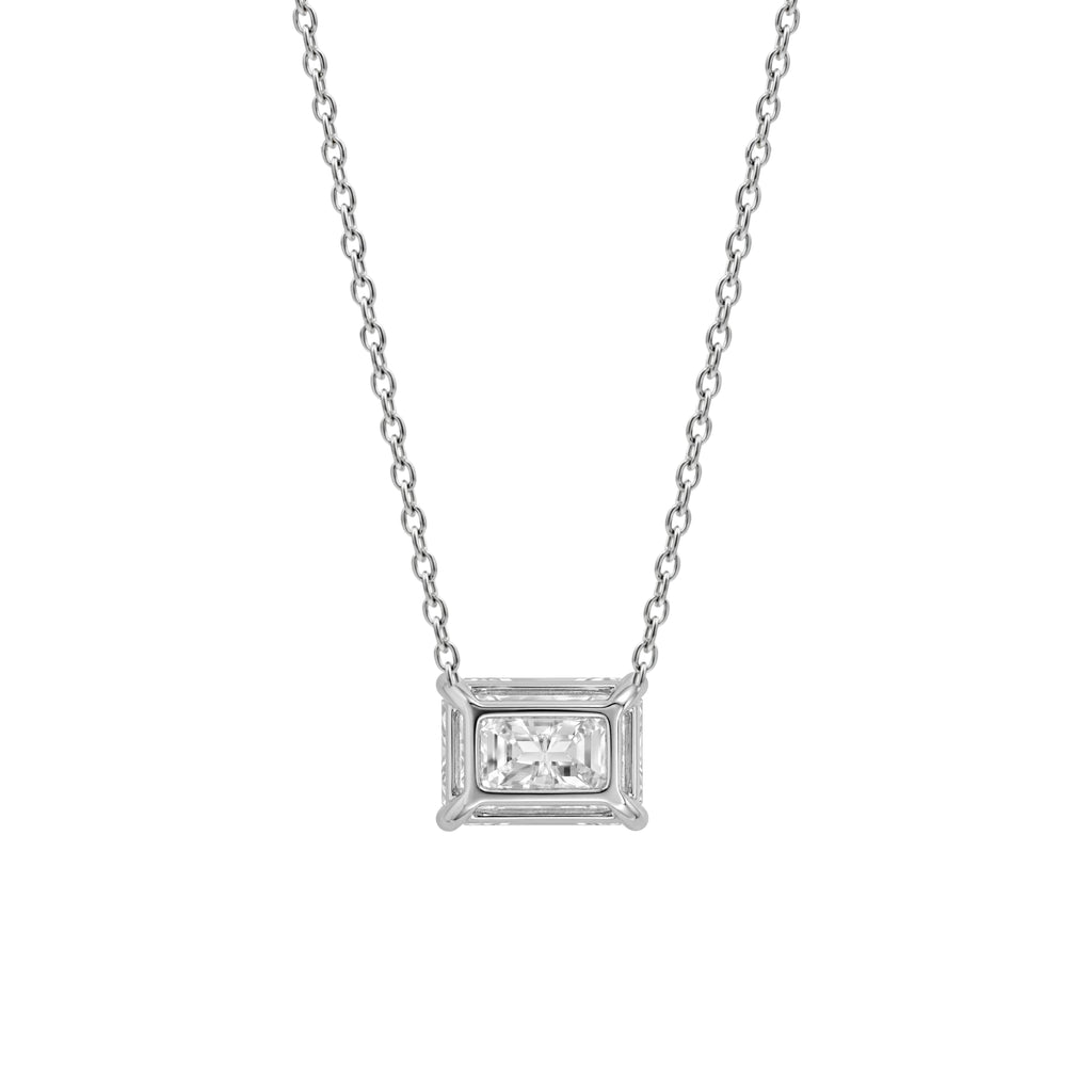 1-6 ctw Radiant Solitaire Pendant Necklace