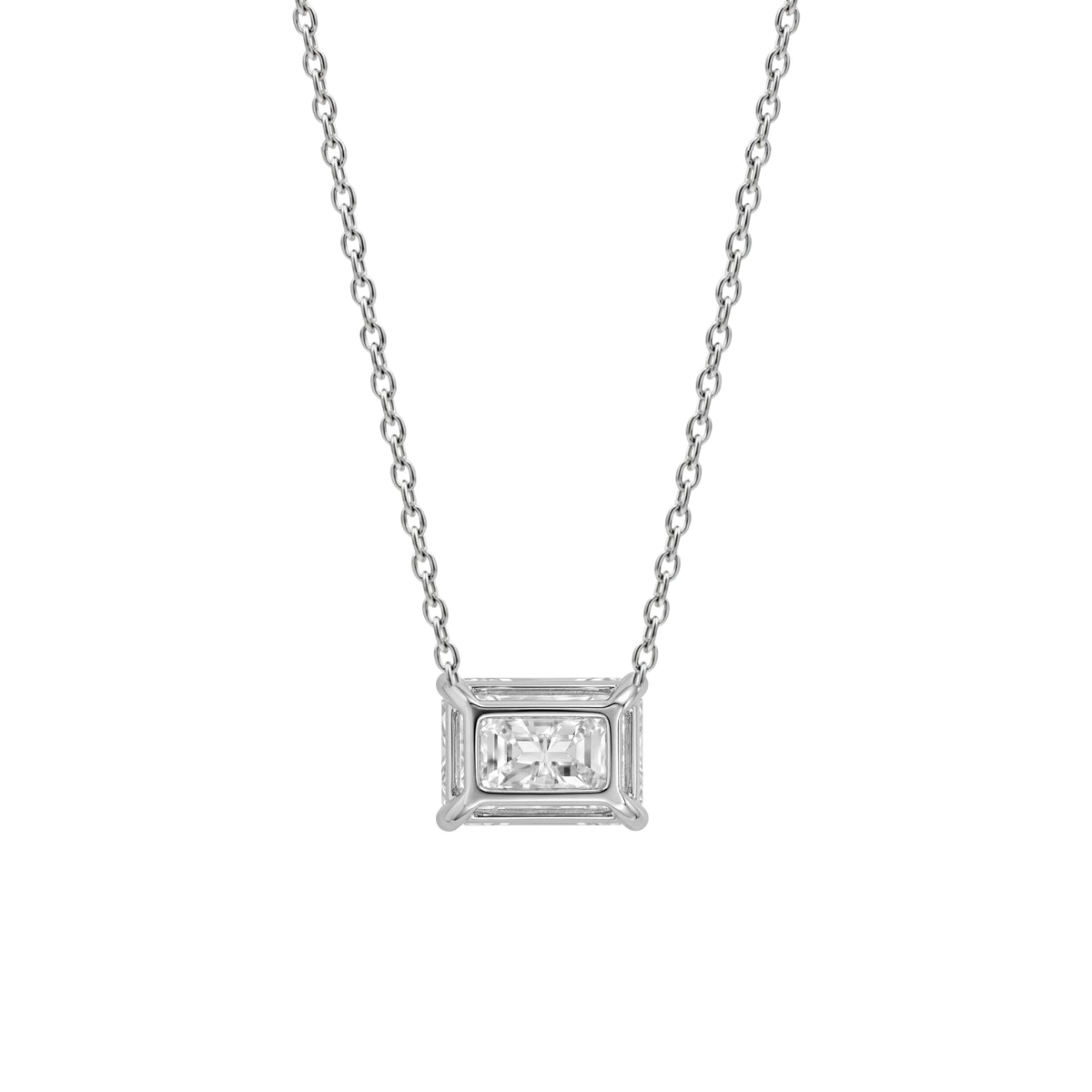 1-6 ctw Radiant Solitaire Pendant Necklace
