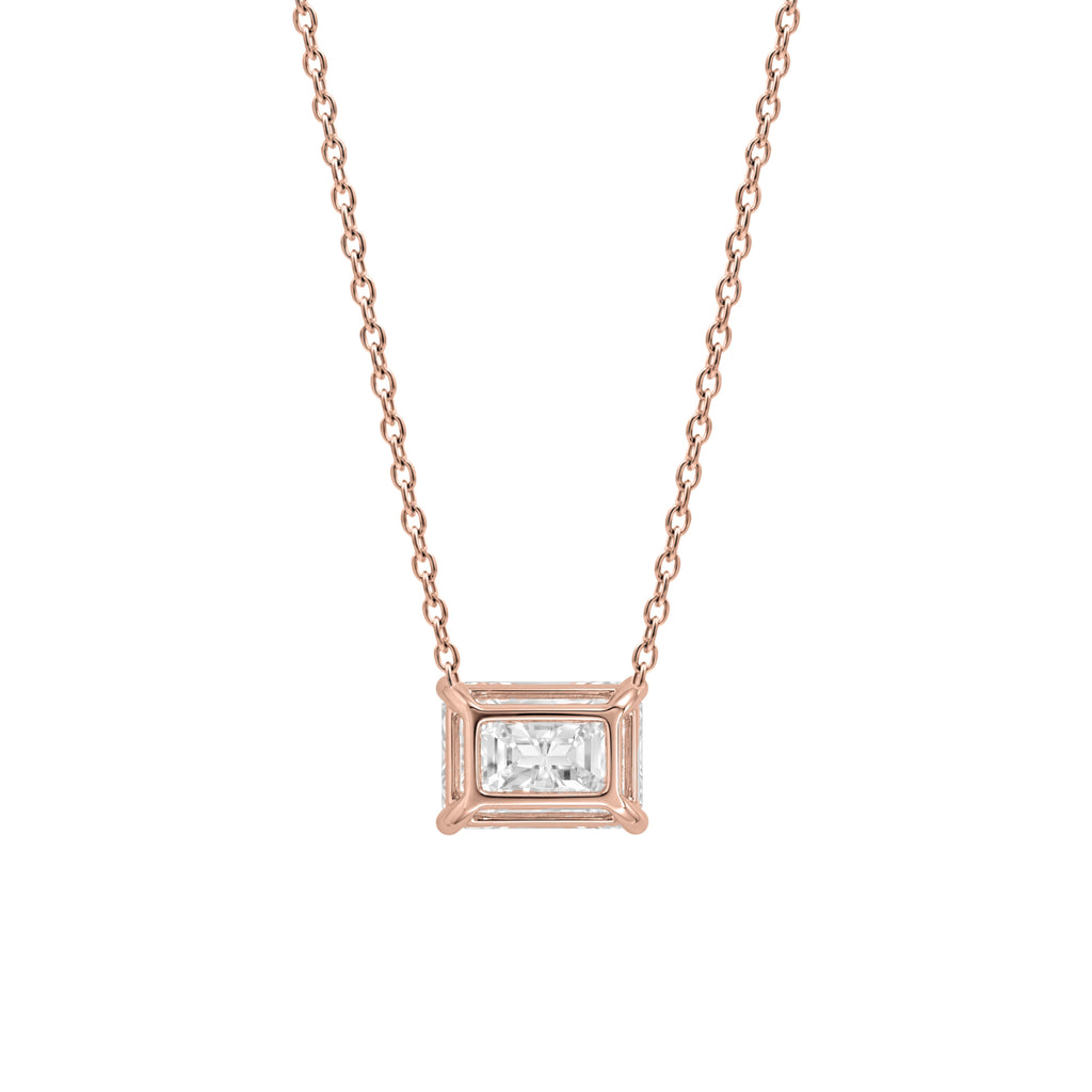 1-6 ctw Radiant Solitaire Pendant Necklace