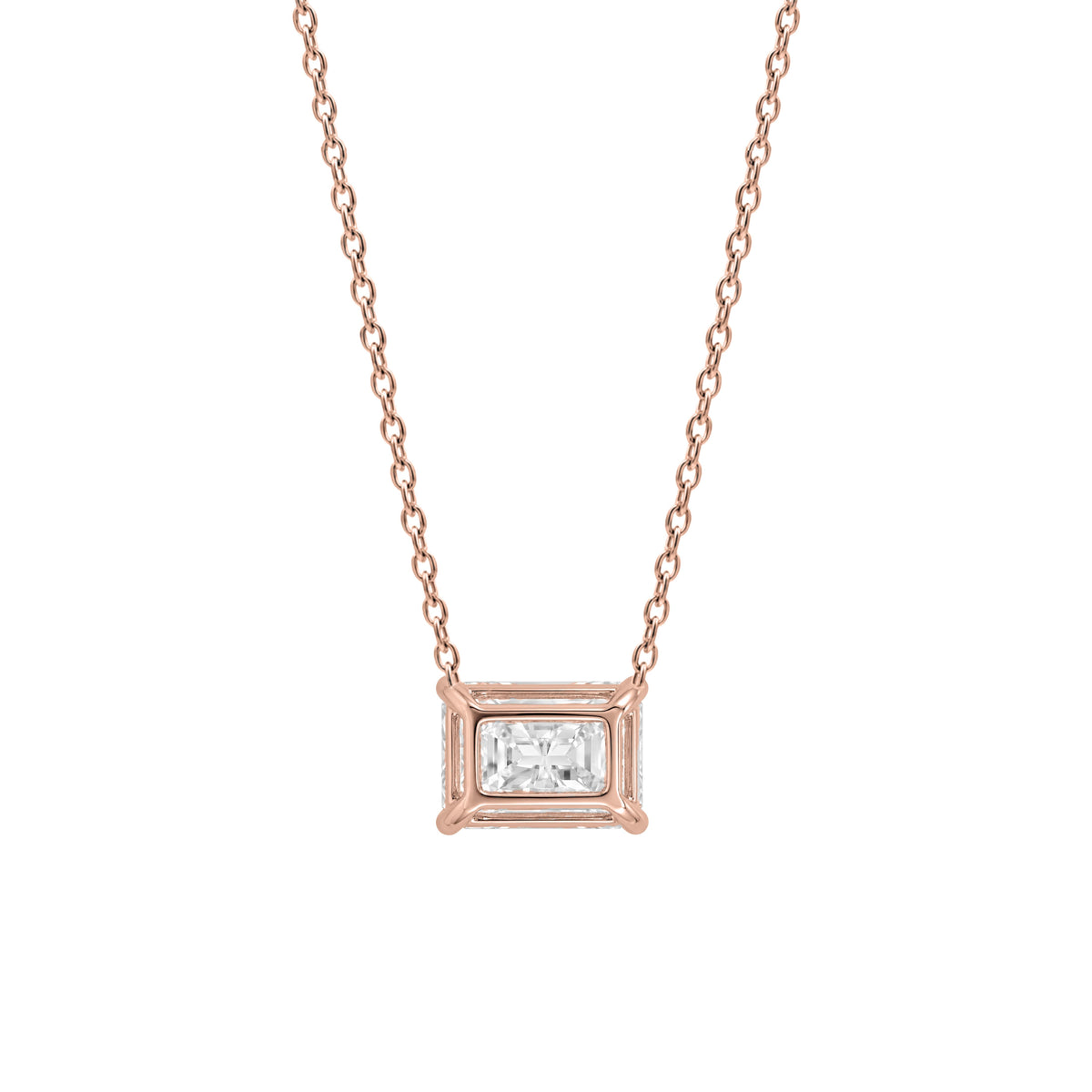1-6 ctw Radiant Solitaire Pendant Necklace