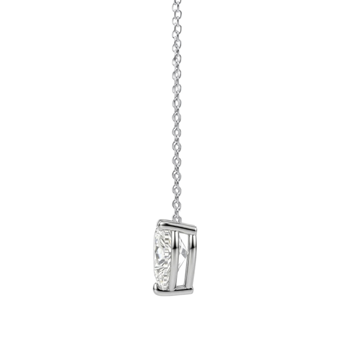 1-6 ctw Heart Solitaire Pendant Necklace