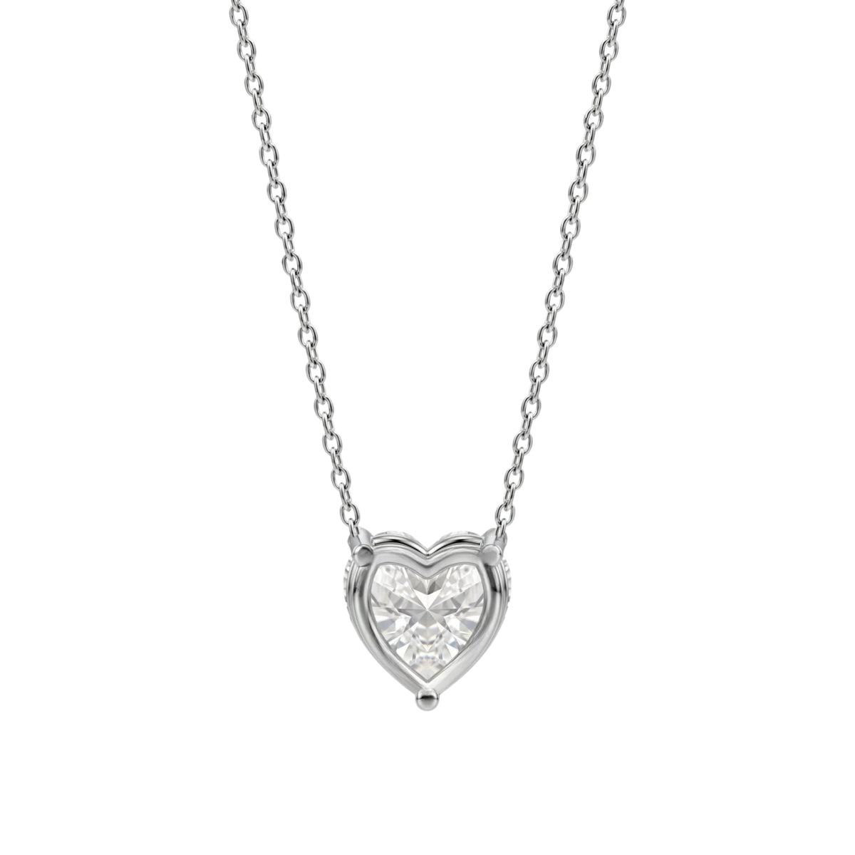 Heart Solitaire Pendant Necklace