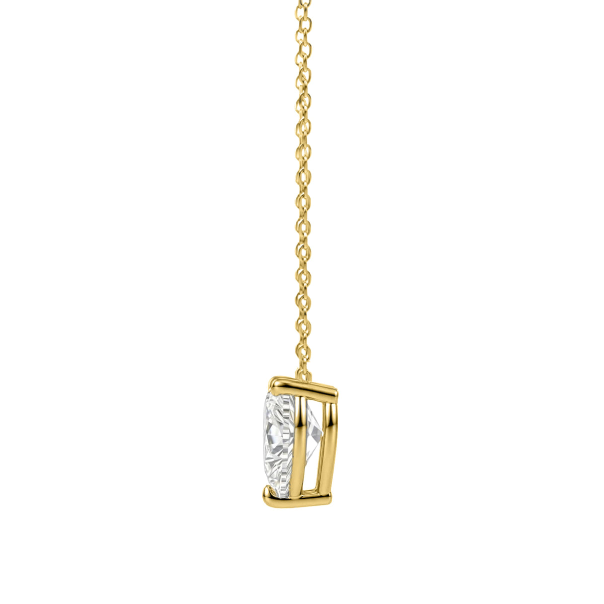 1-6 ctw Heart Solitaire Pendant Necklace
