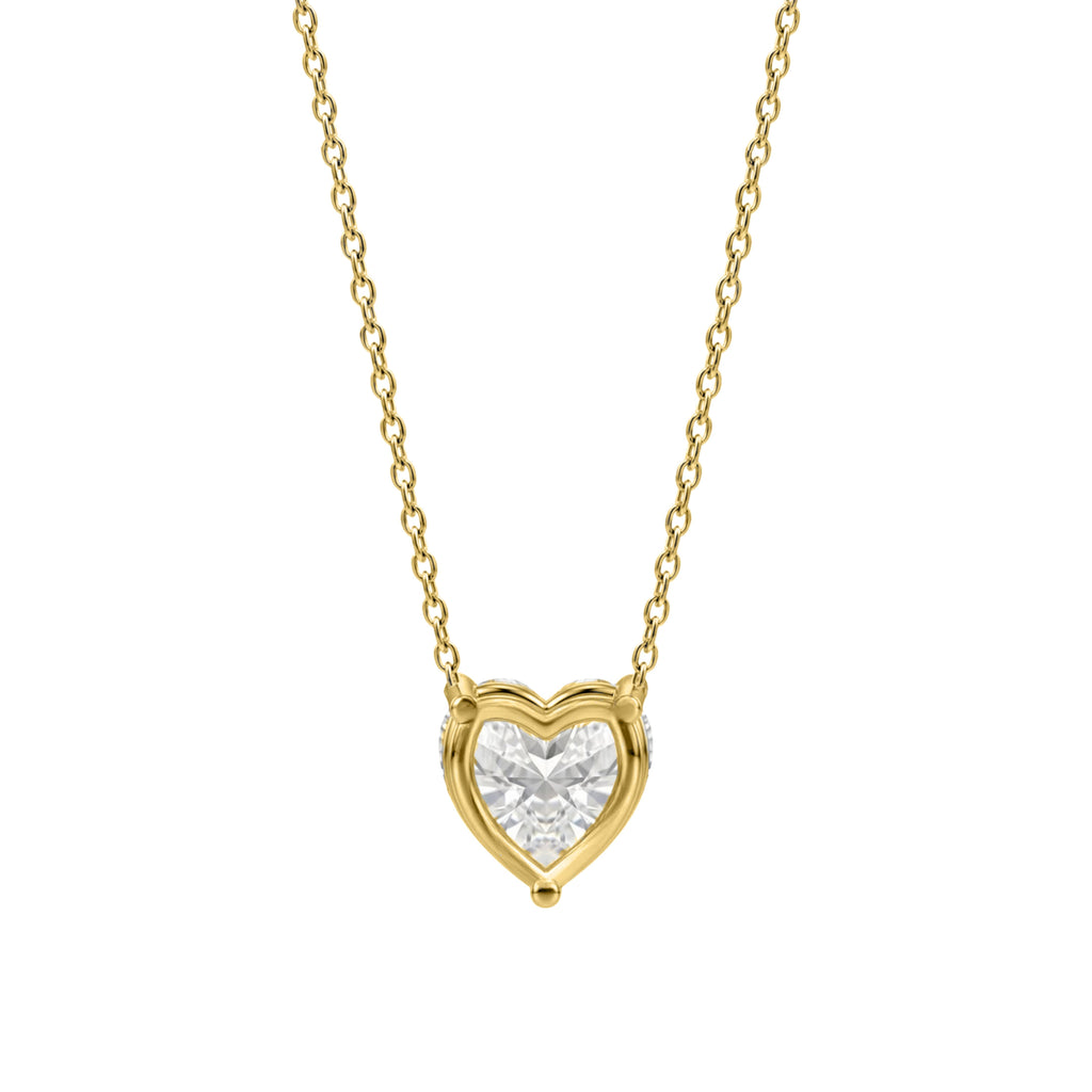 1-6 ctw Heart Solitaire Pendant Necklace