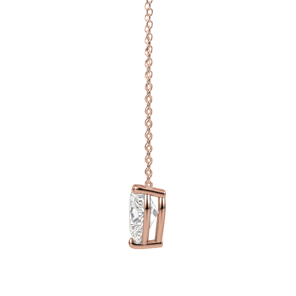 1-6 ctw Heart Solitaire Pendant Necklace