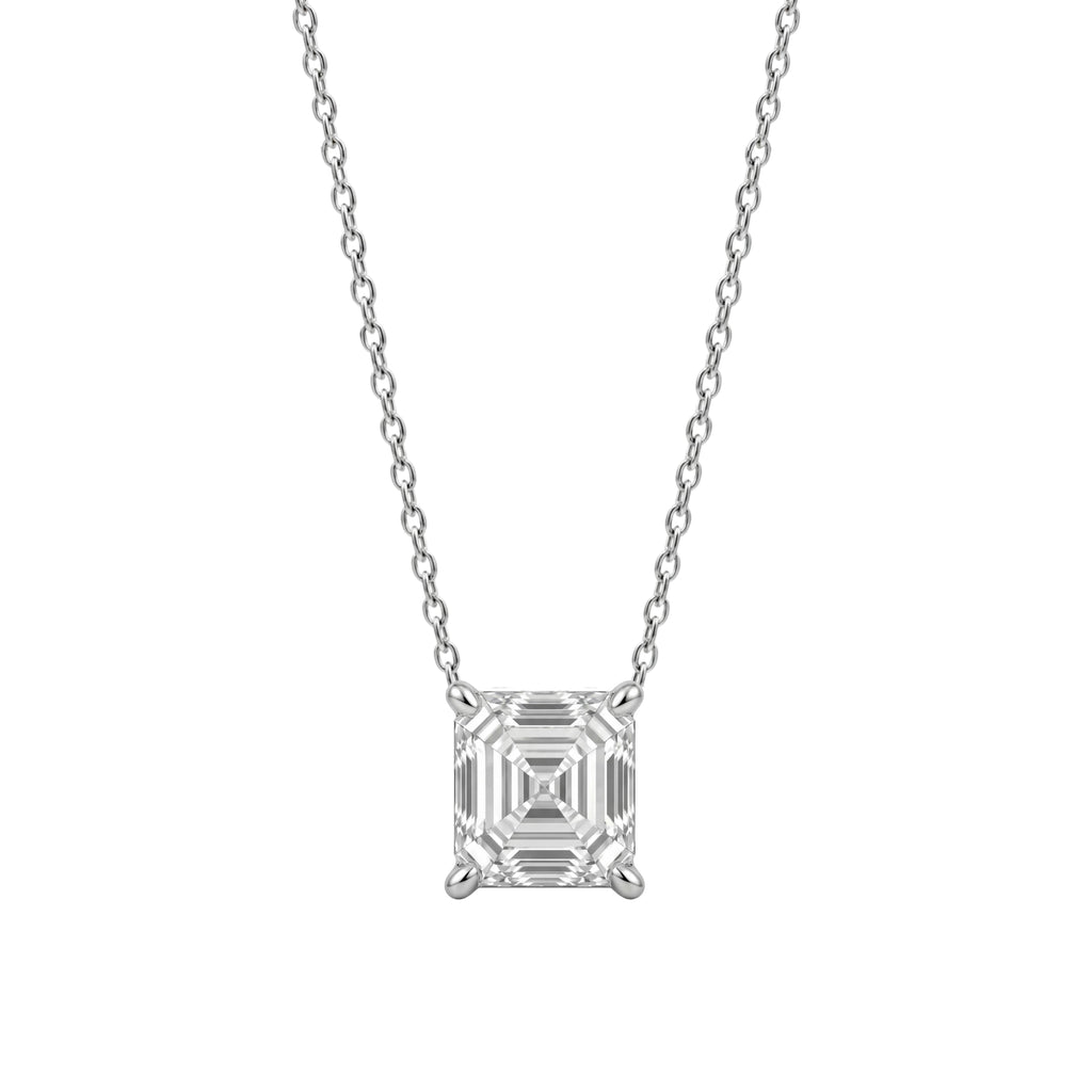 1-6 ctw Asscher Solitaire Pendant Necklace