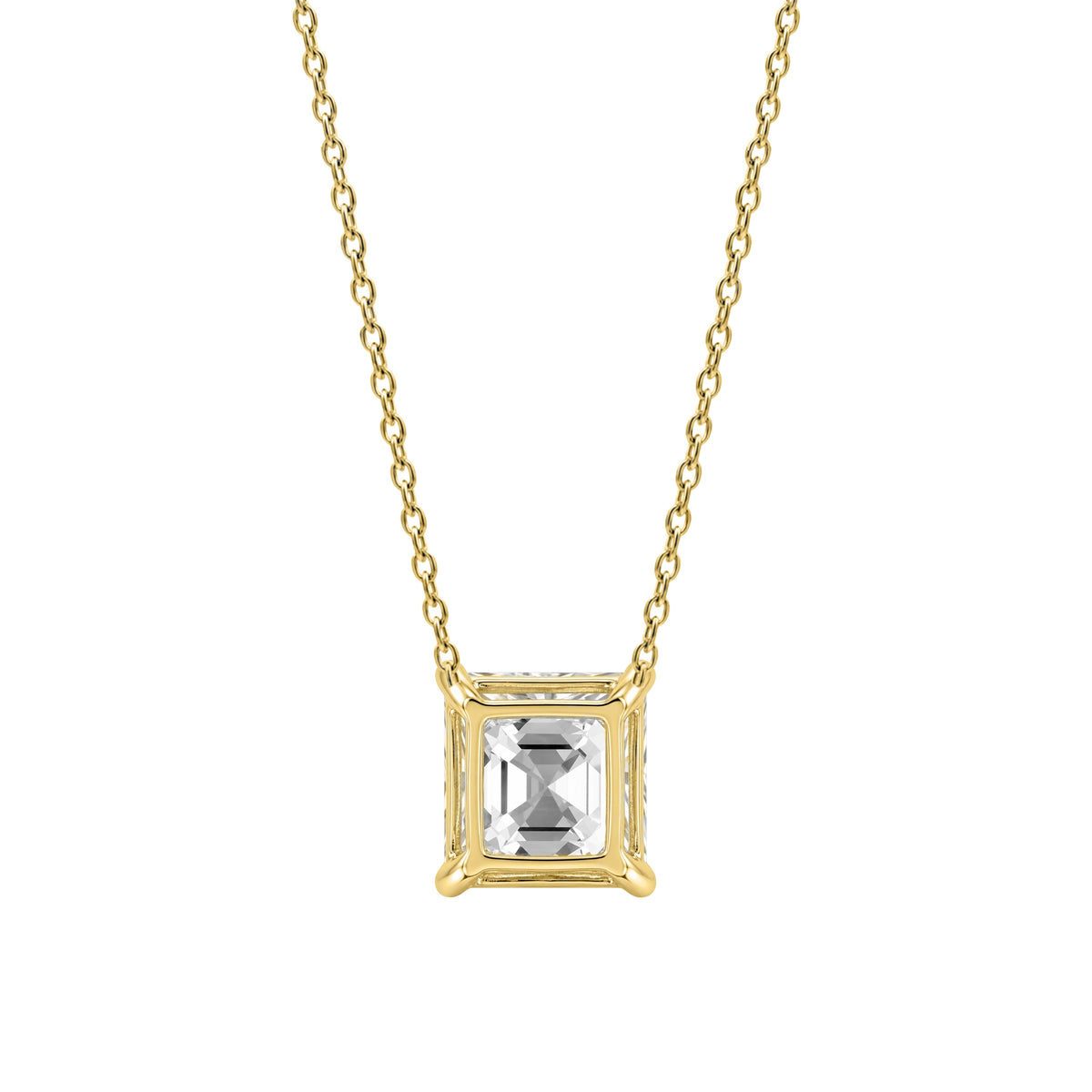 1-6 ctw Asscher Solitaire Pendant Necklace